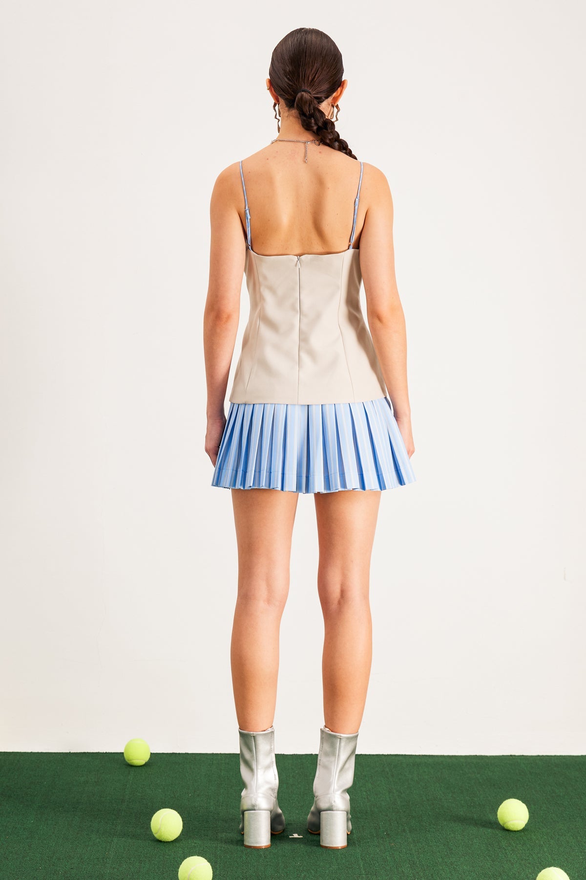 Banu Deconstruct Stripe Ruffle Mini Dress