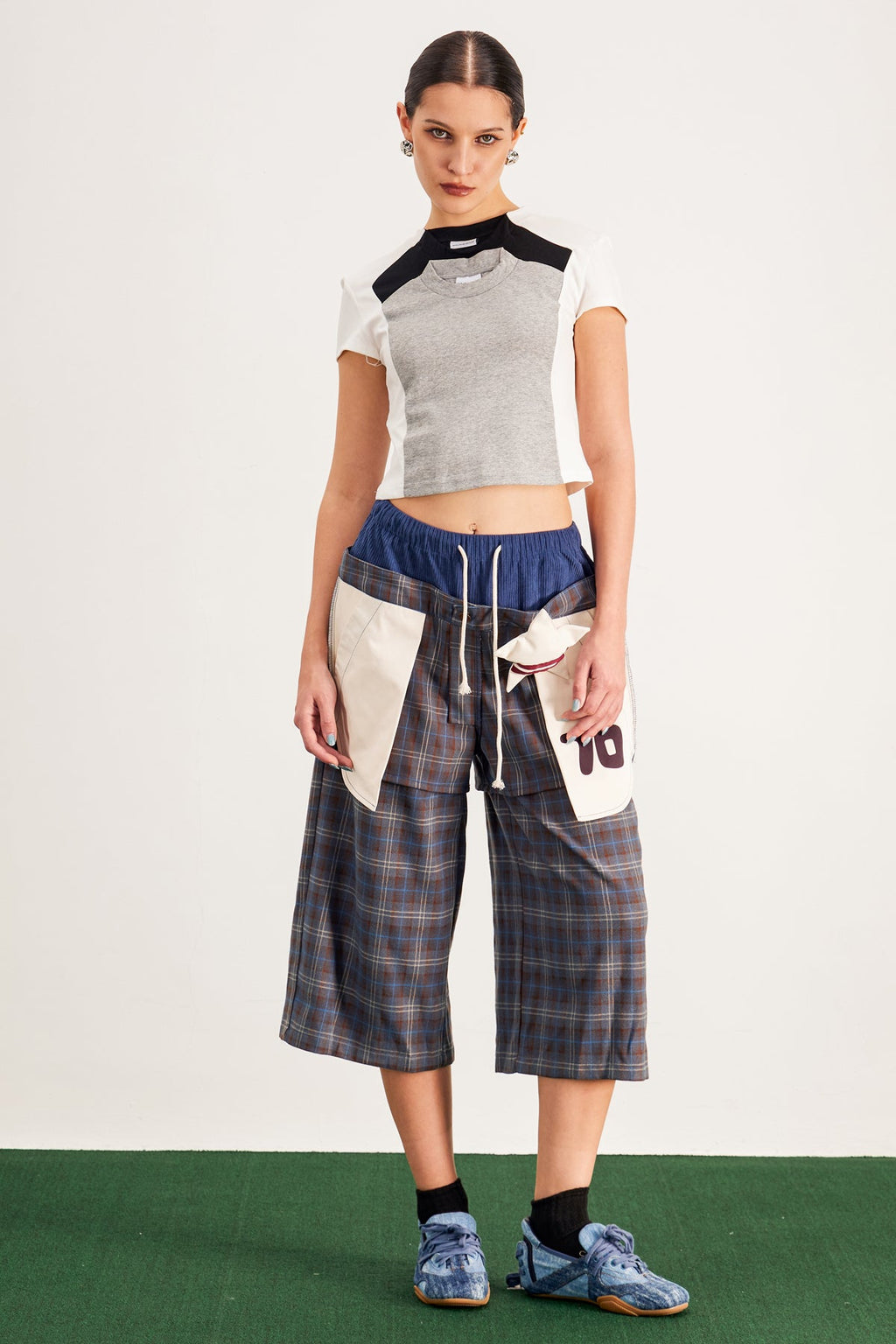 Baptiste Plaid Star Wide Leg Pants