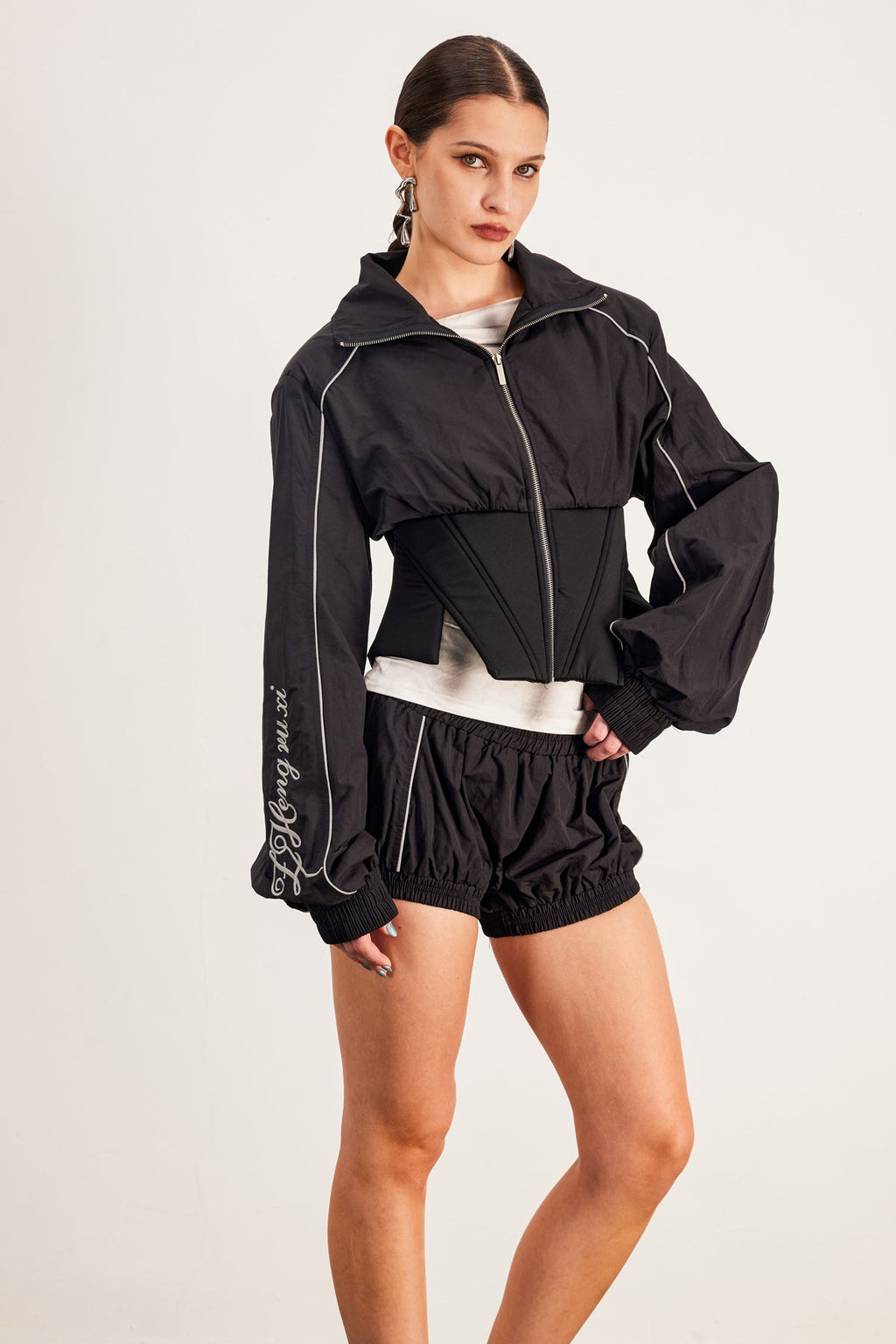 Baraz Embroidered Drawstring Pants Set