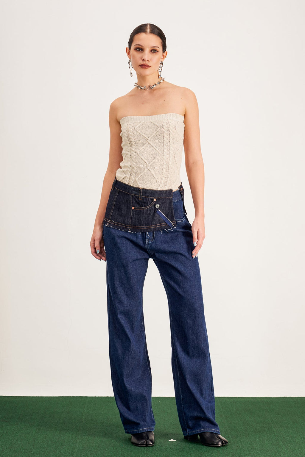 Barbro Strapless Split Knit Top