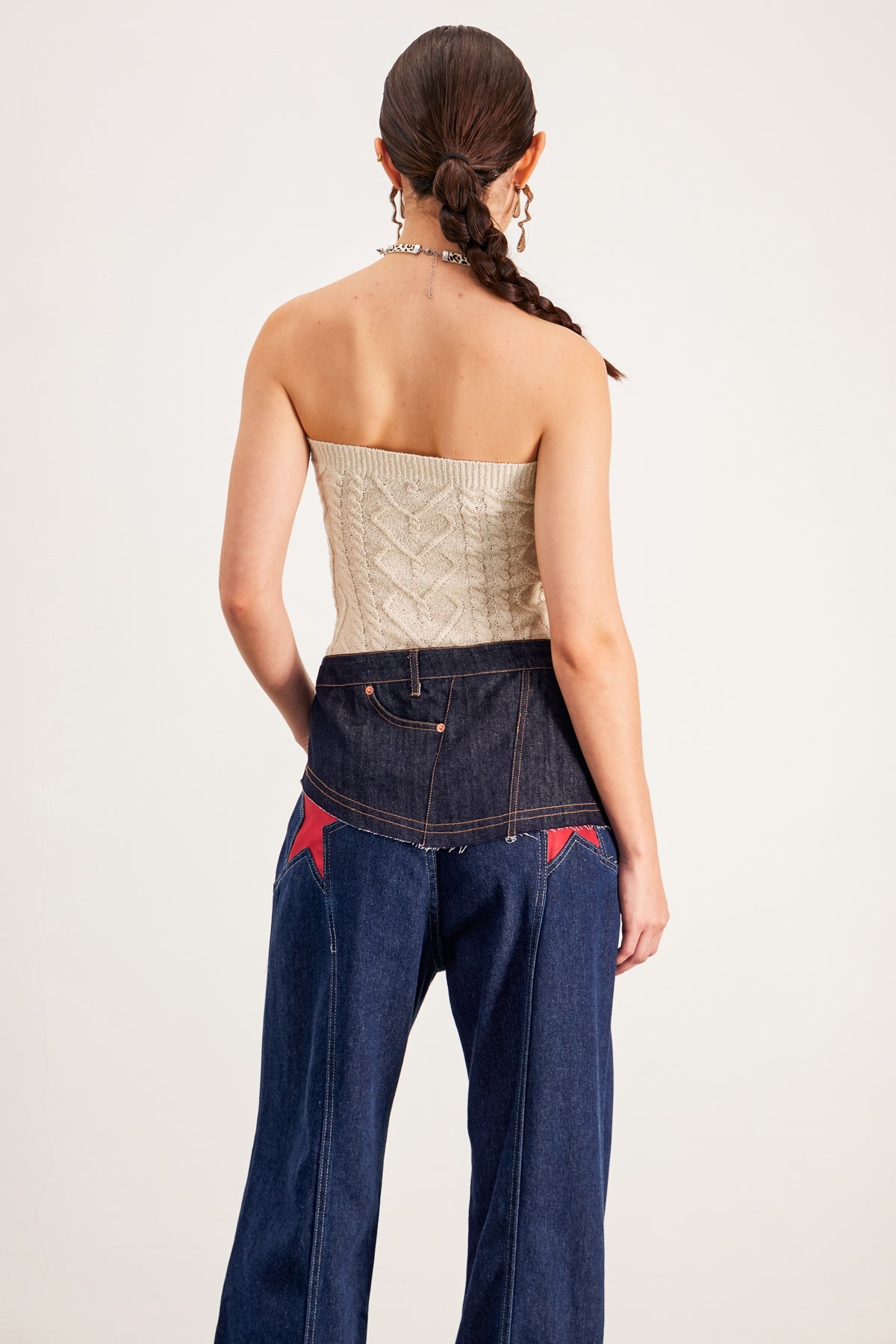 Barbro Strapless Split Knit Top