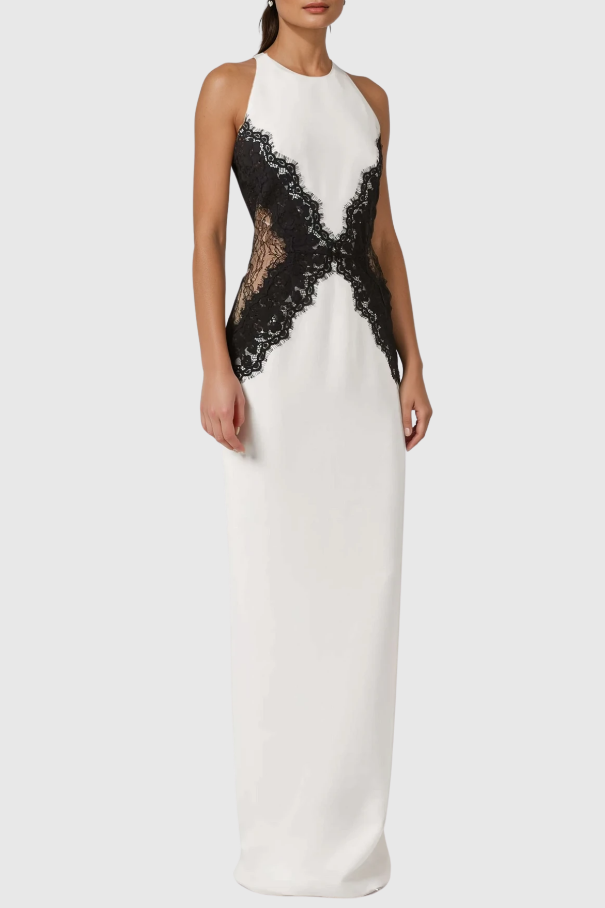 Barret Butterfly Lace Split Maxi Dress