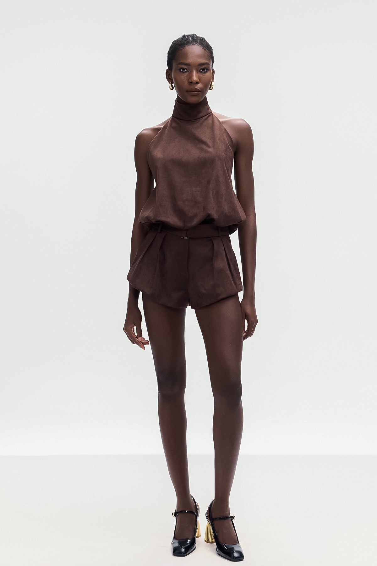 Bartolomea Suede Buckle Mini Pants