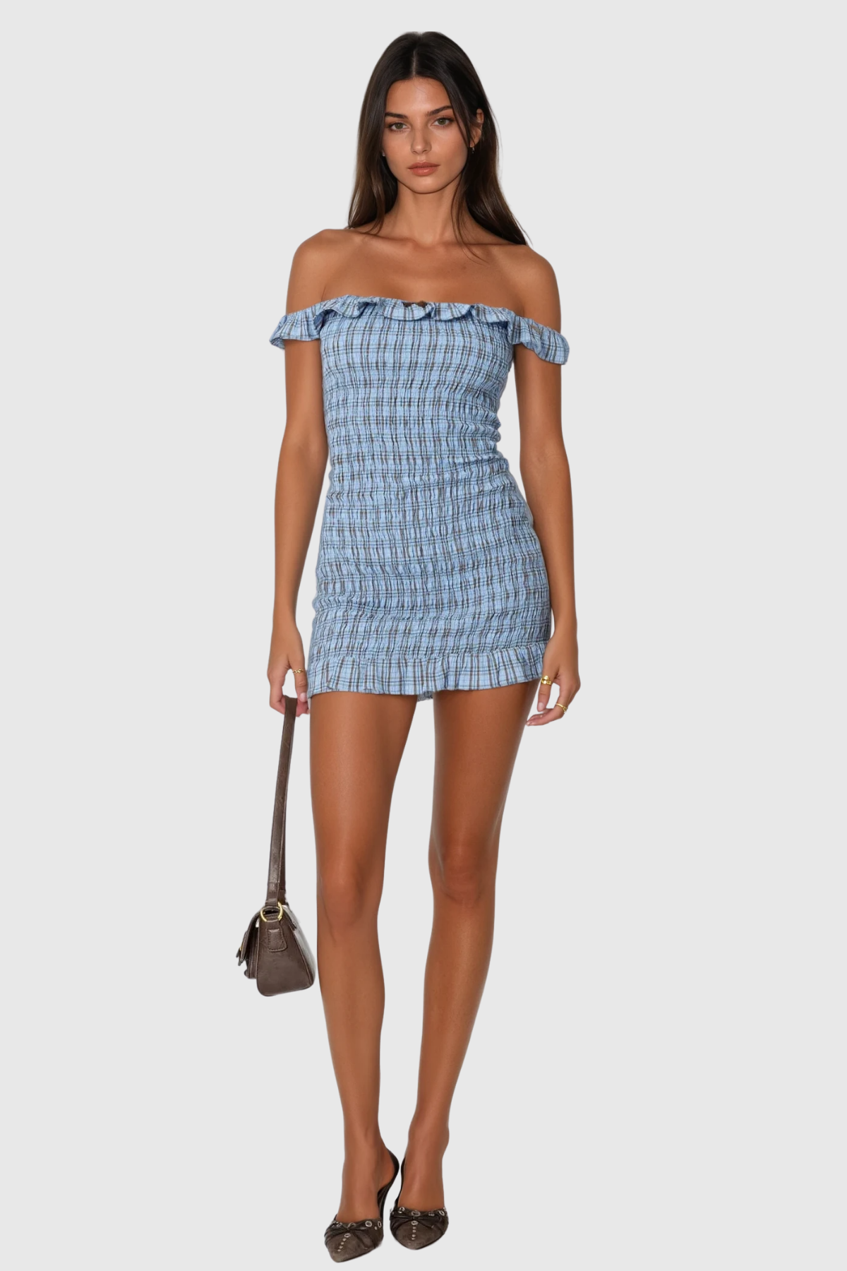 Basya Strapless Stripe Bodycon Mini Dress