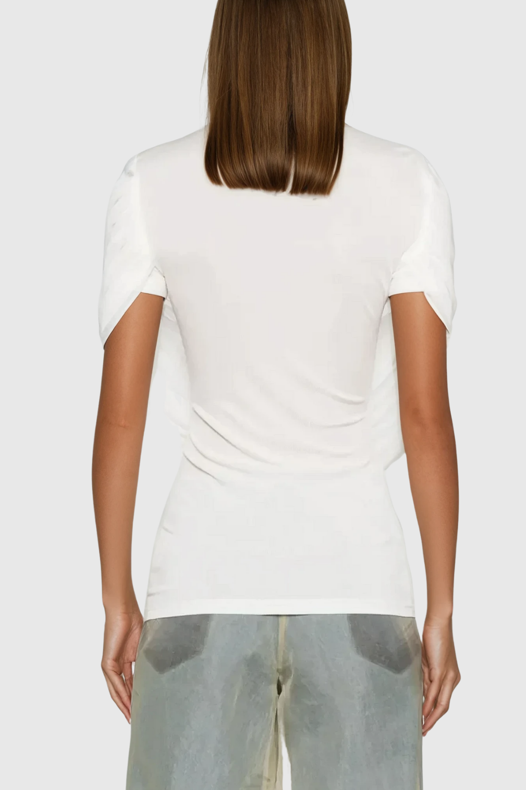 Batel Mesh Ruch T Shirt In White