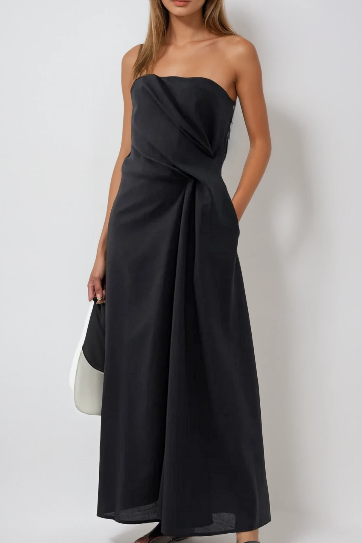 Bathsheba Strapless Asymmetric Maxi Dress