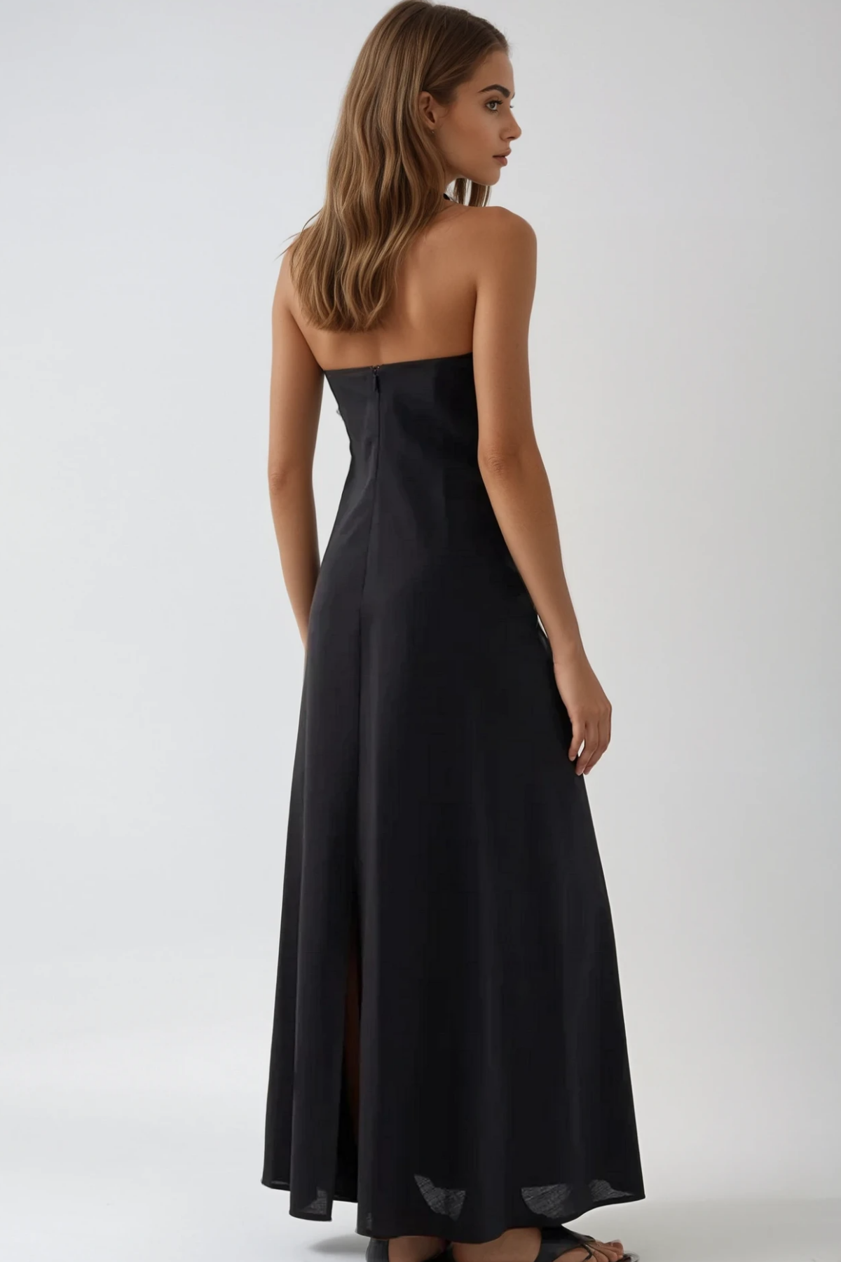 Bathsheba Strapless Asymmetric Maxi Dress