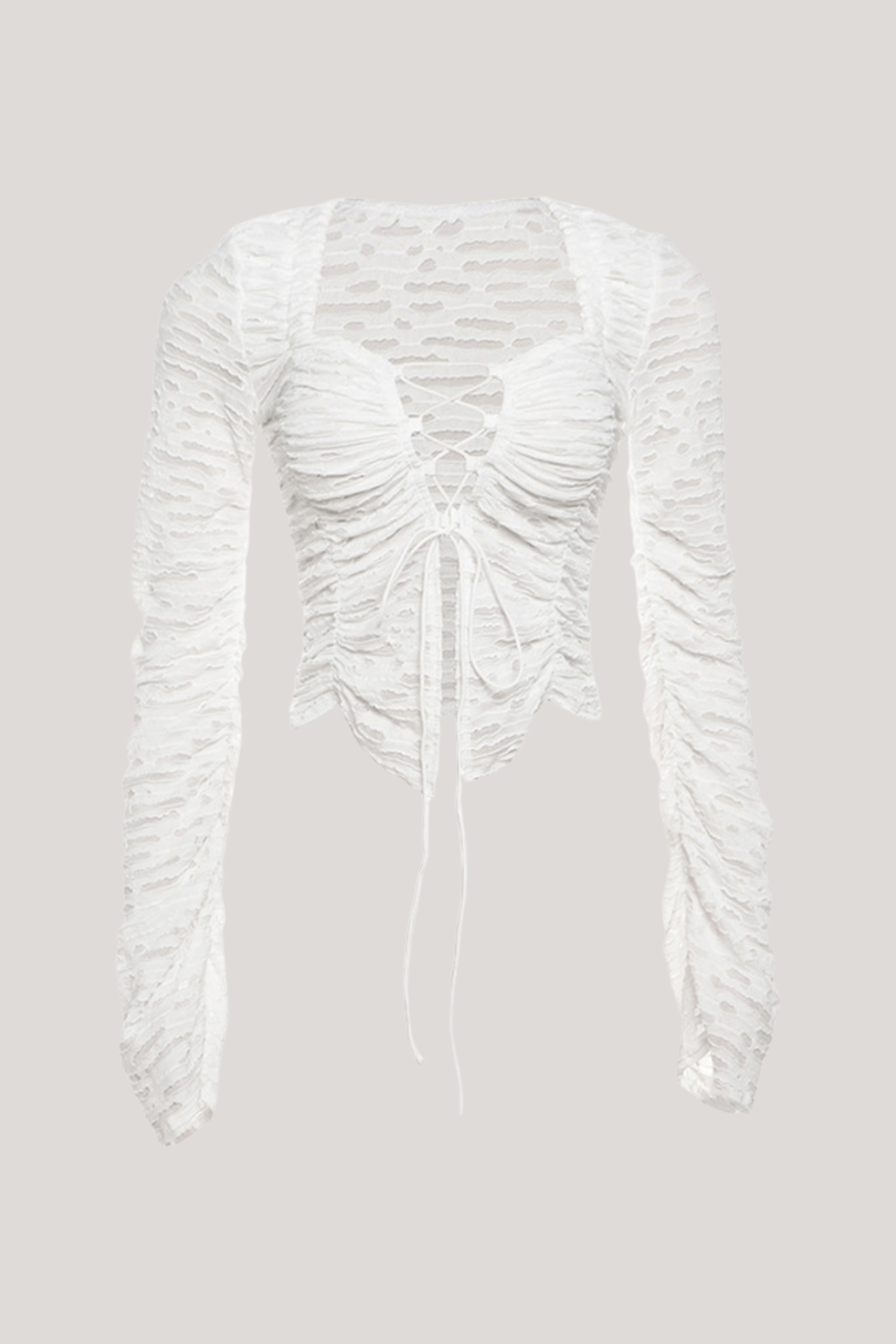 Batuhan Ruch Lace Up Drawstring Top