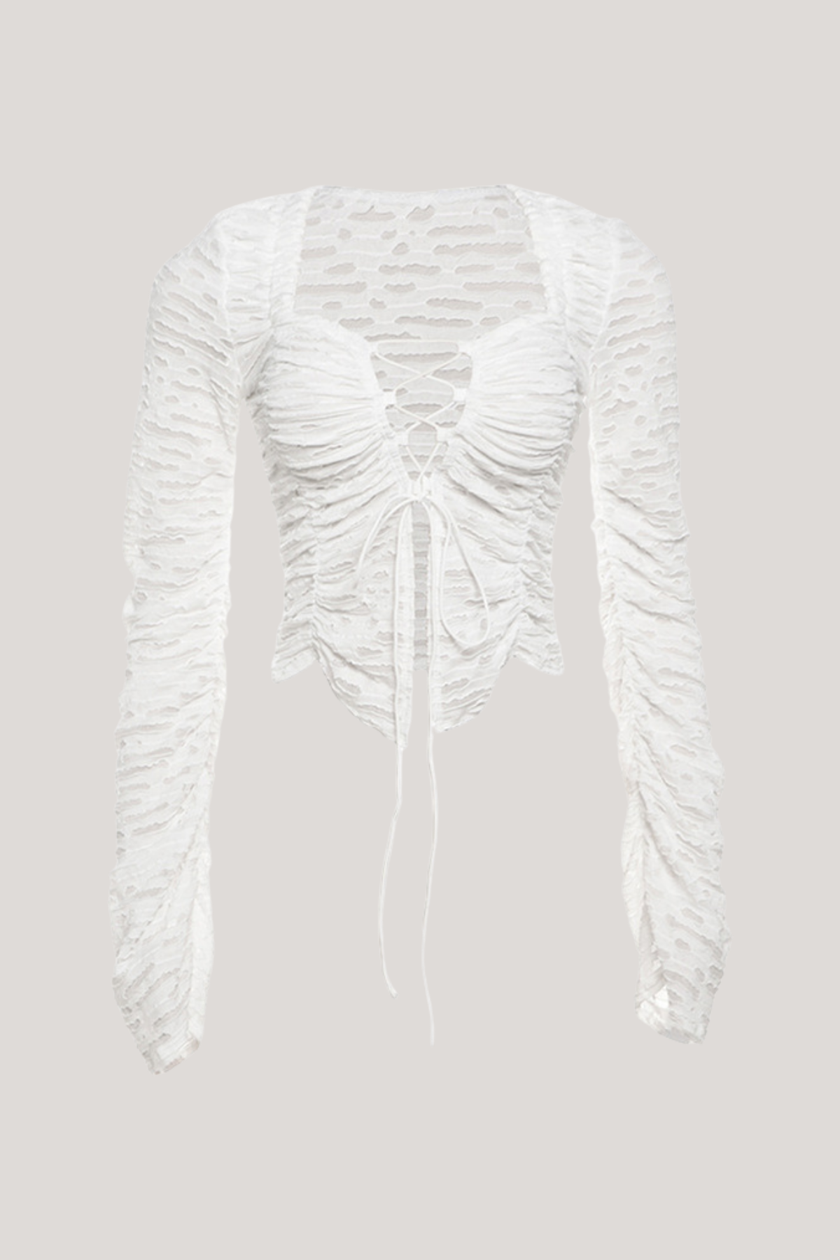 Batuhan Ruch Lace Up Drawstring Top