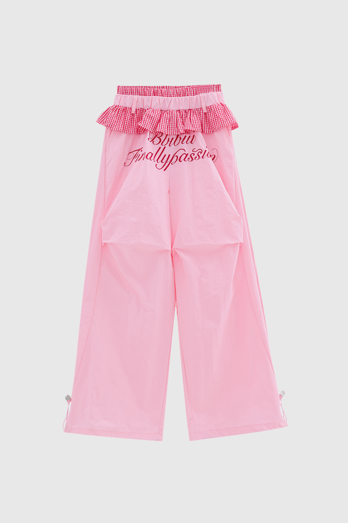 Bautista Ruffle Print Wide Leg Pants In Pink