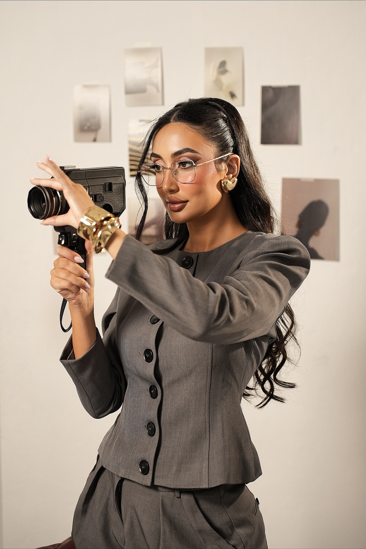 Behnam Crew Neck Button Pants Set