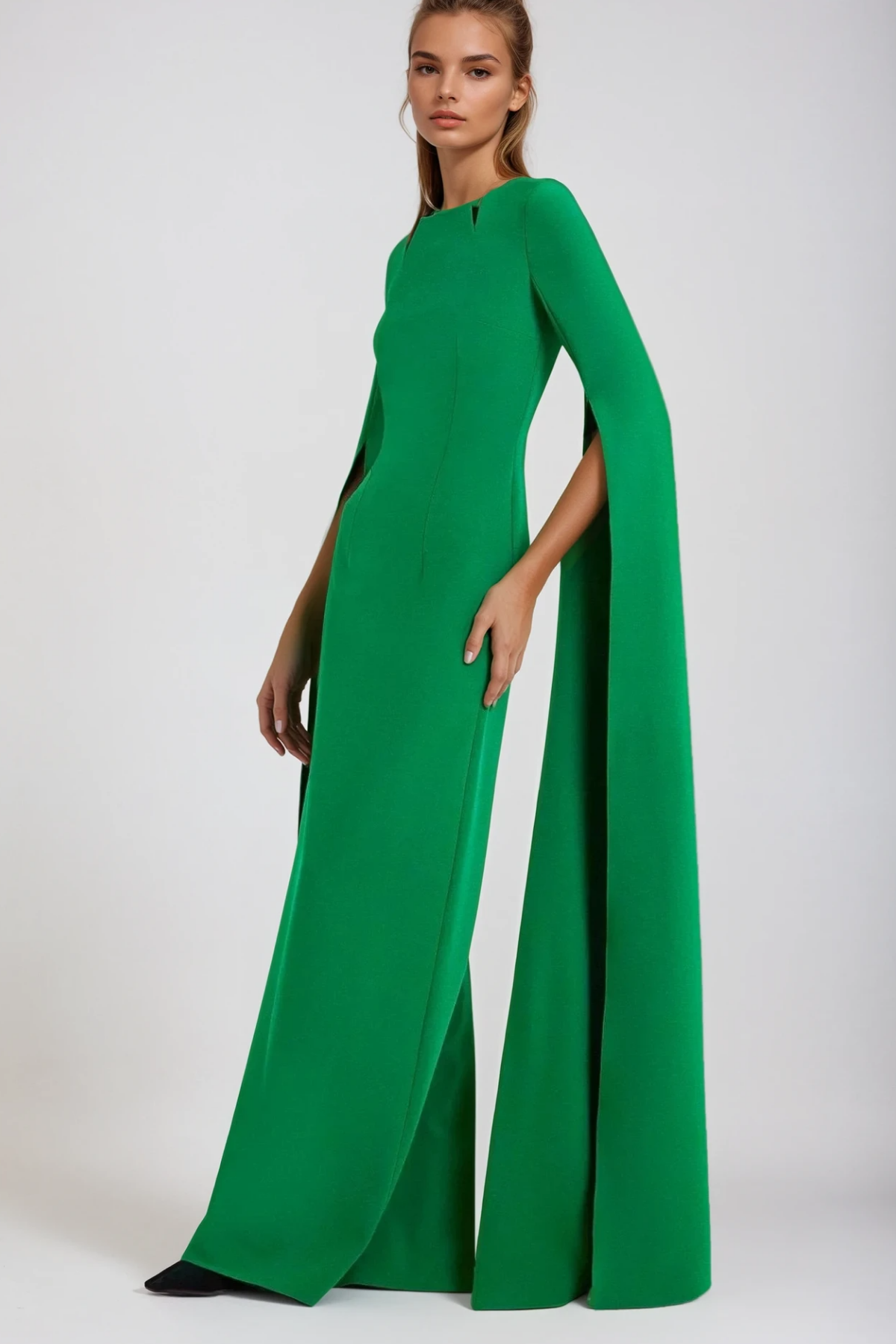 Belen Shawl Split Maxi Dress