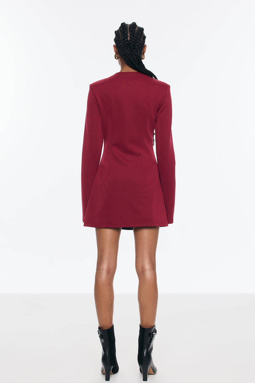 Bellatrix Deconstruct Split Bodycon Blazer In Red