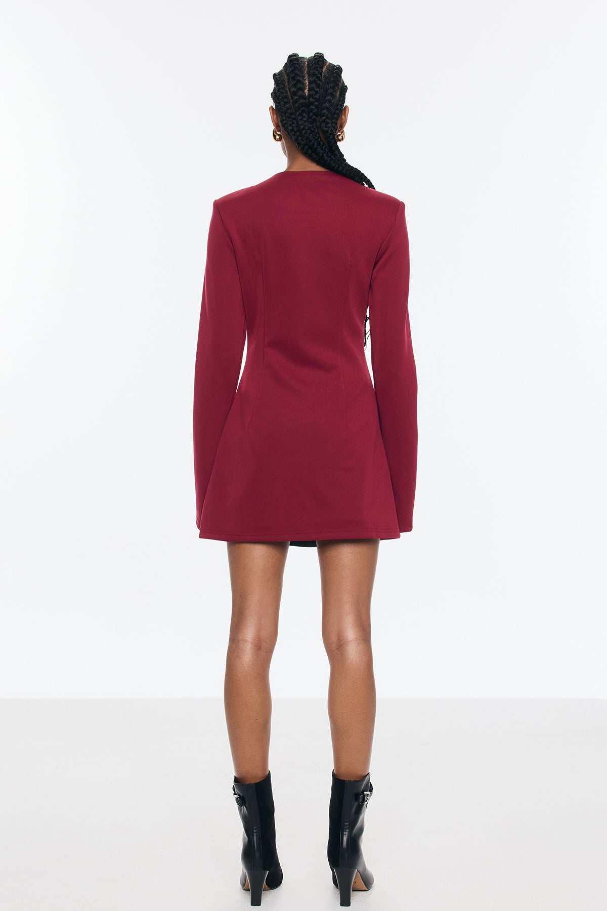Bellatrix Deconstruct Split Bodycon Blazer In Red