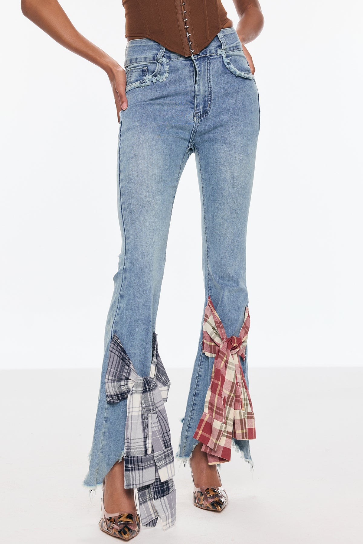 Benecia Bow Fringe Jeans