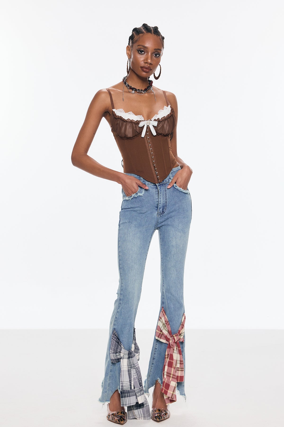 Benecia Bow Fringe Jeans