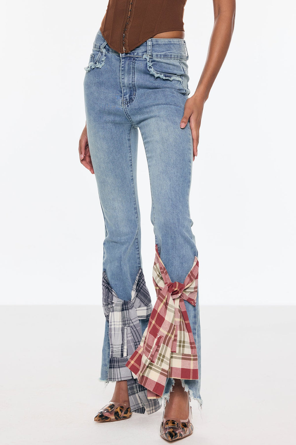 Benecia Bow Fringe Jeans