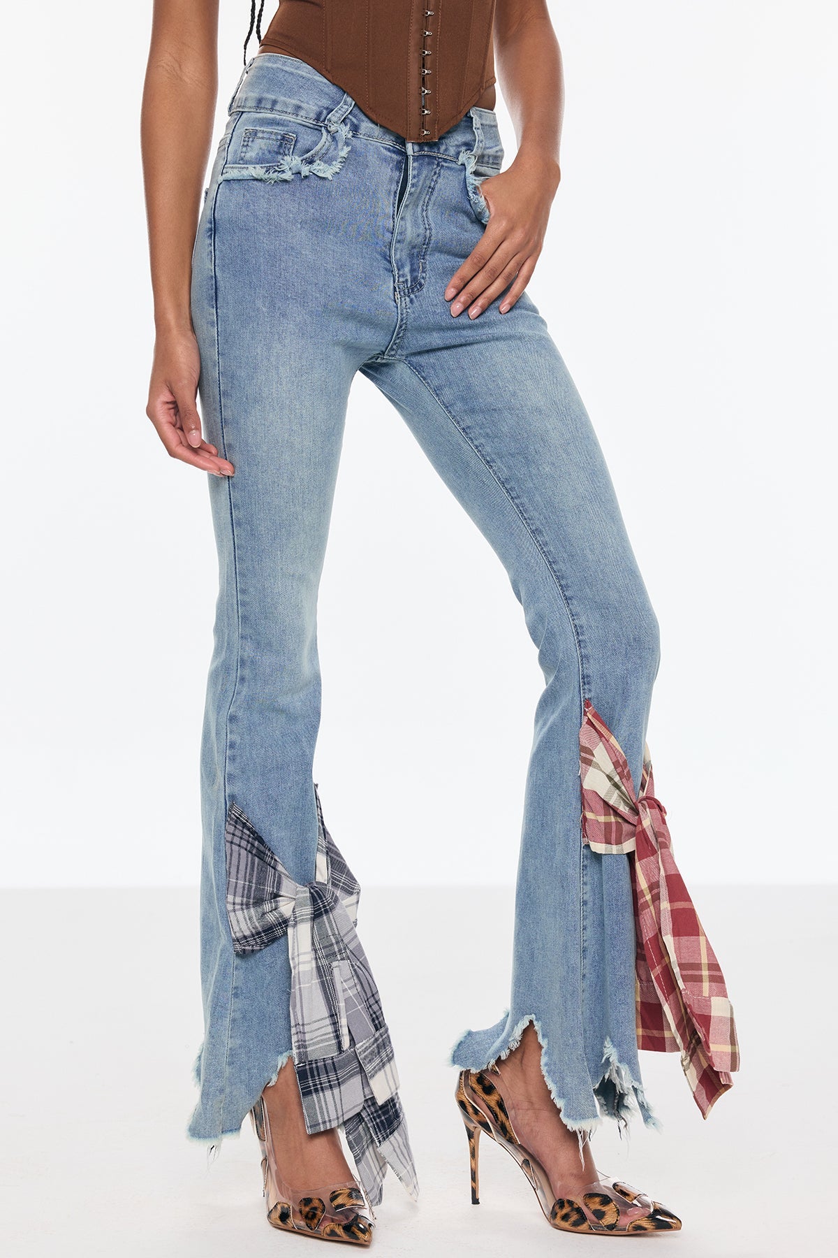 Benecia Bow Fringe Jeans