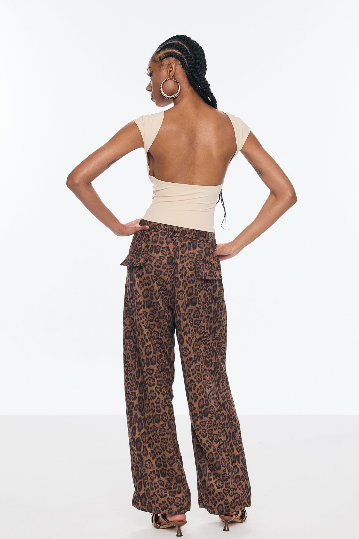 Benicia Suede Leopard Wide Pants