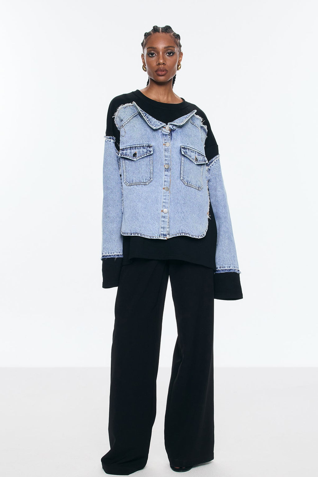 Benitez Deconstruct Denim Top