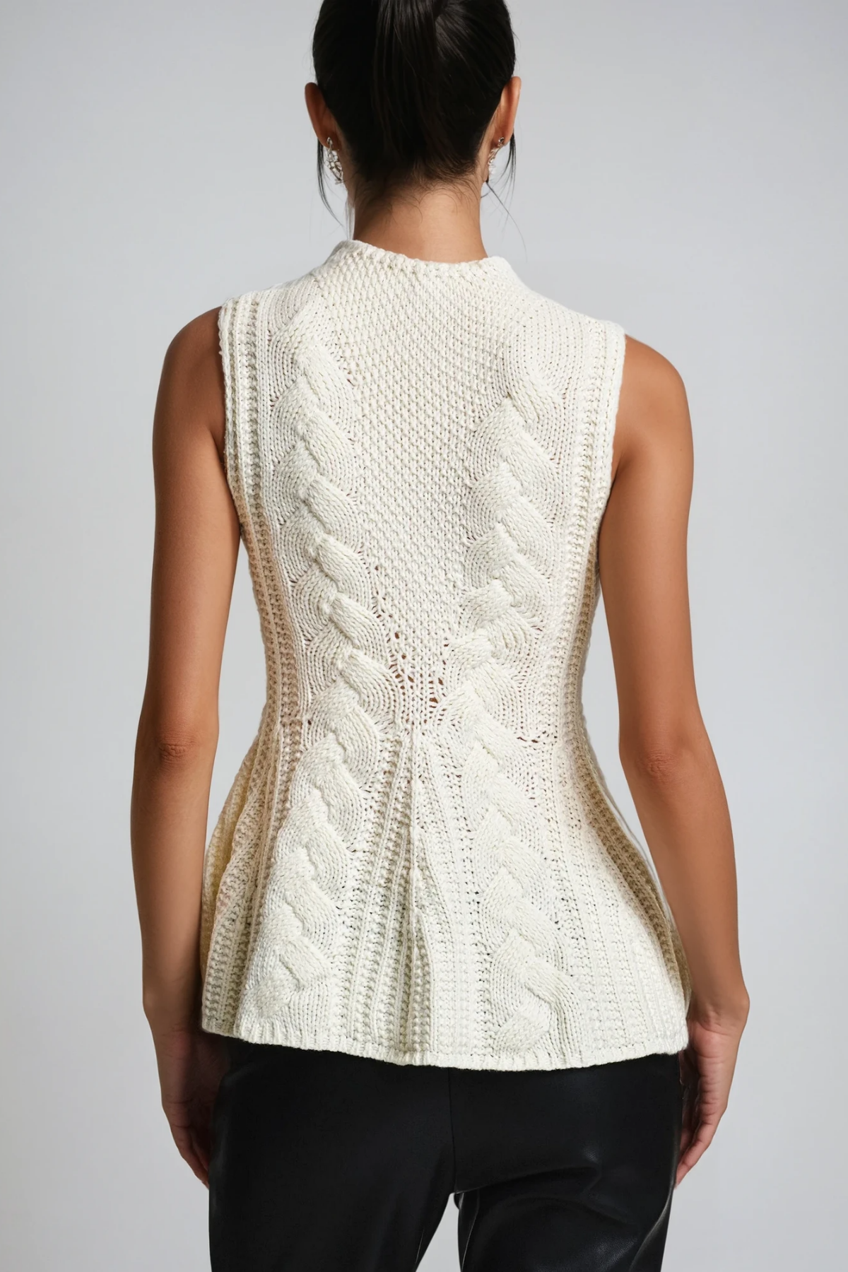 Berlinde Cable Knit Top In Cream