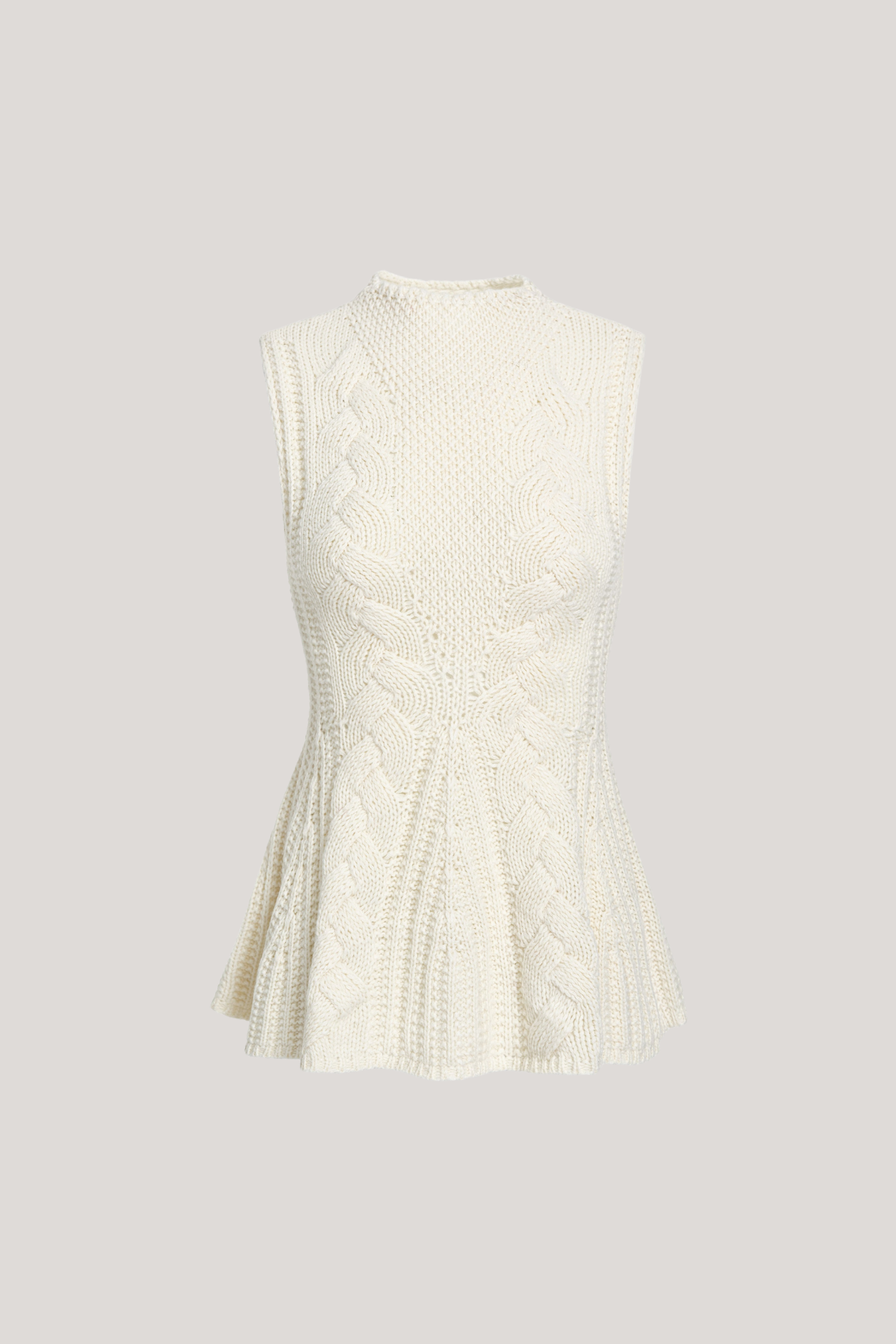 Berlinde Cable Knit Top In Cream