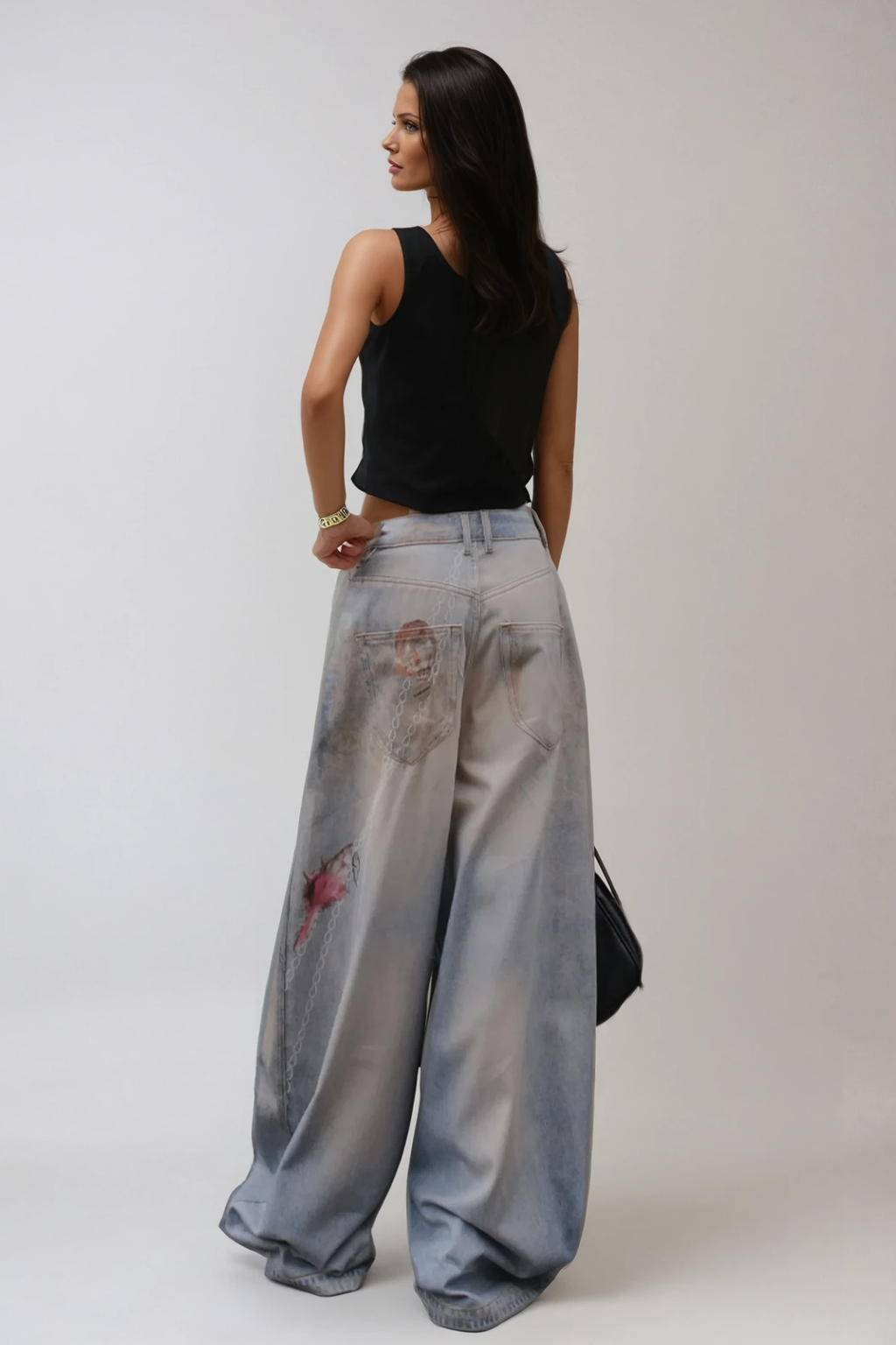 Bernadette Bleached Printed Jeans