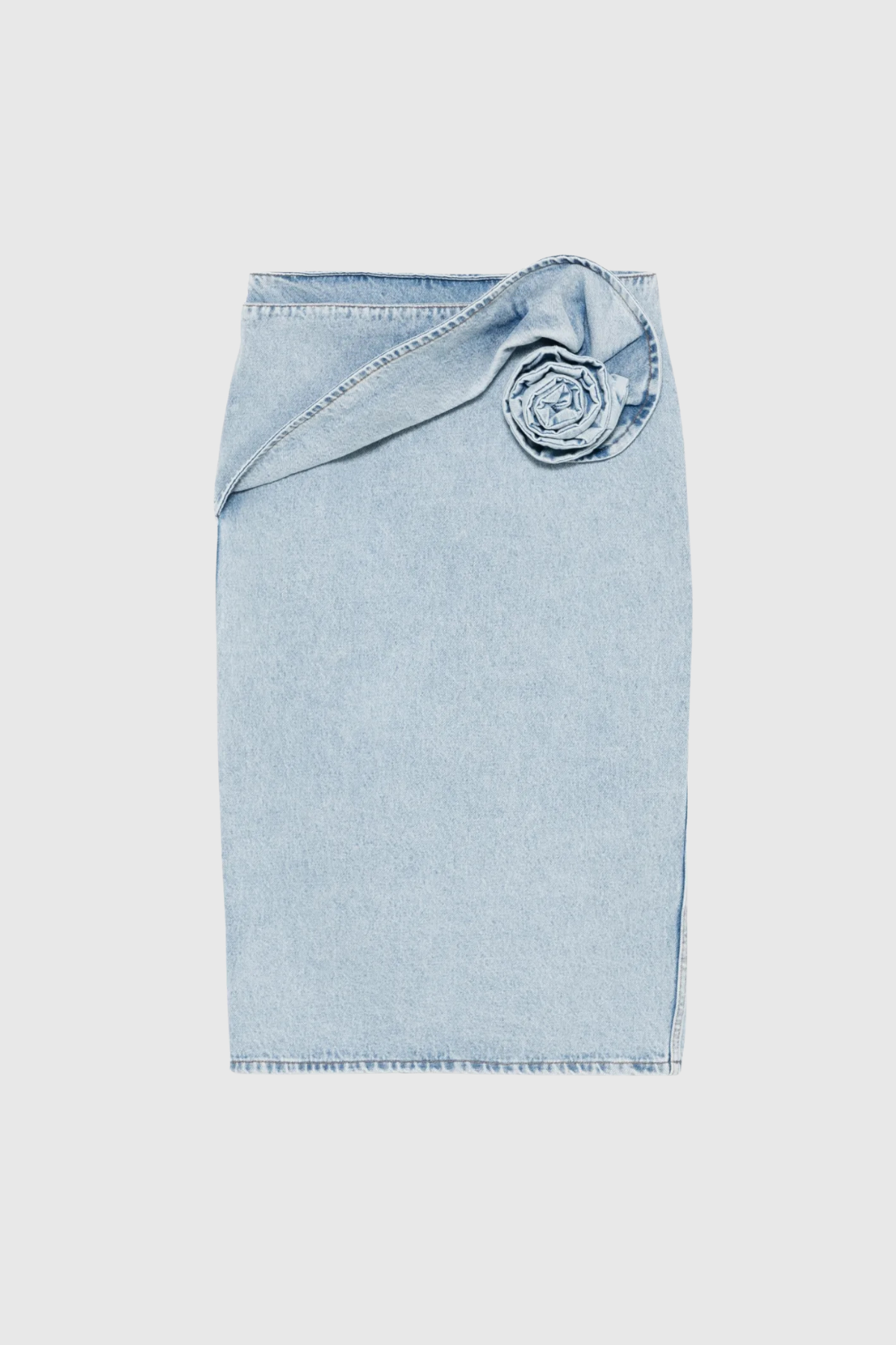 Bernd Flower Deconstruct Denim Midi Skirt