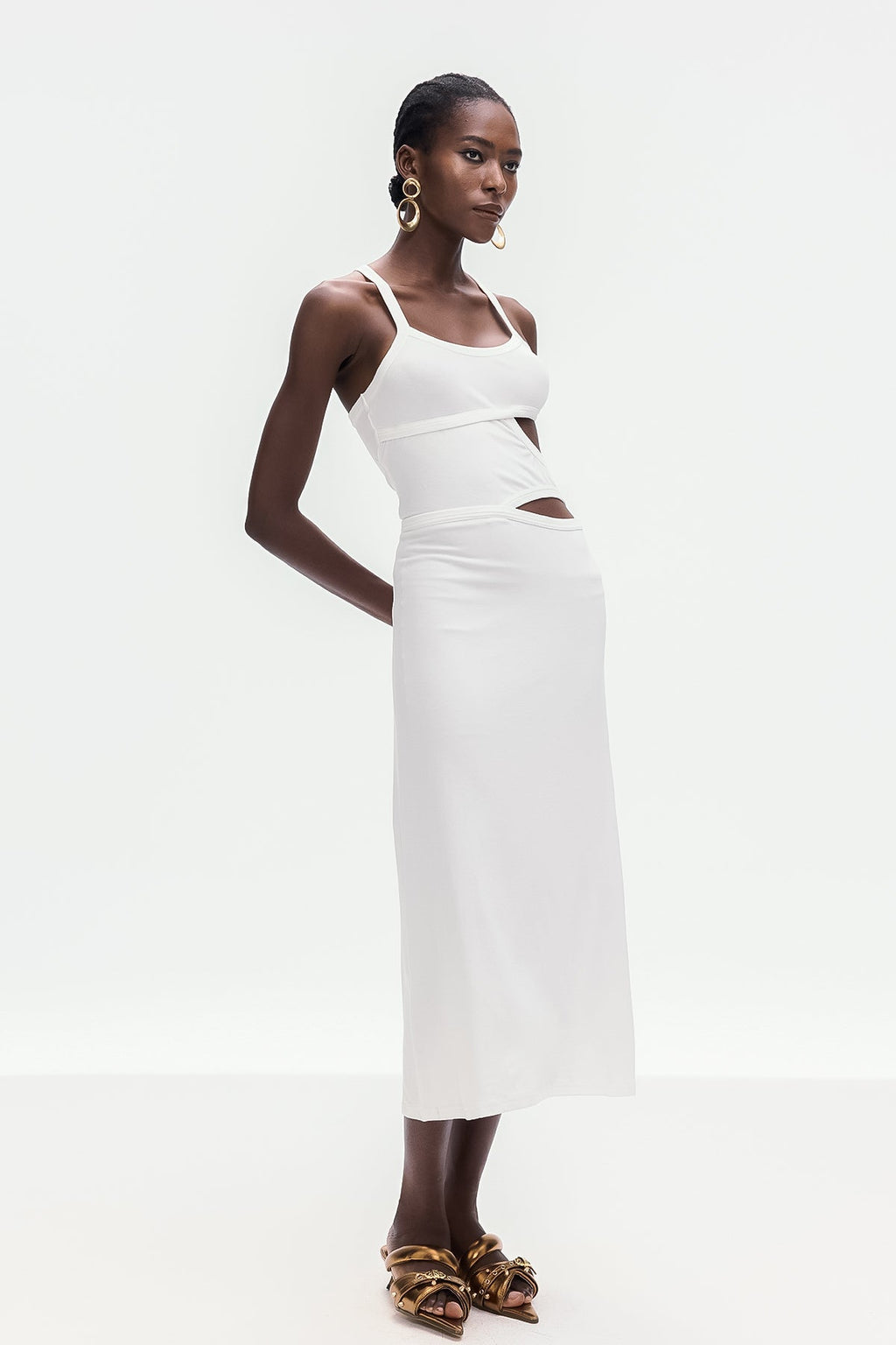 Berny Cutout Spaghetti Maxi Dress