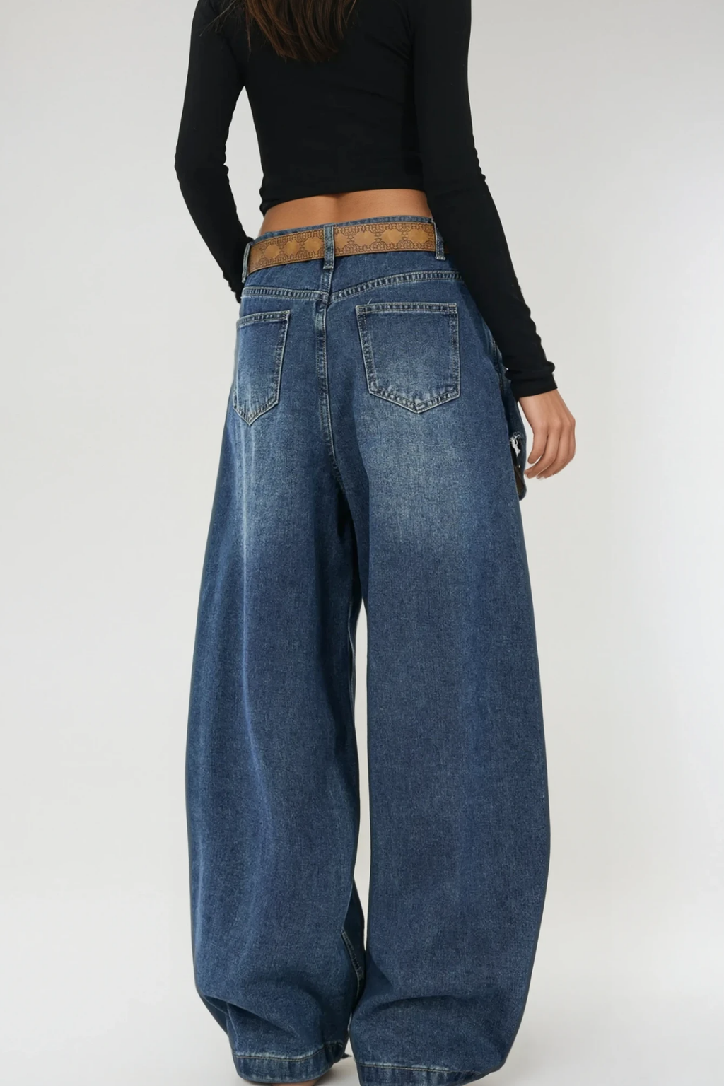 Bertie Deconstruct Plaid Wide Jeans