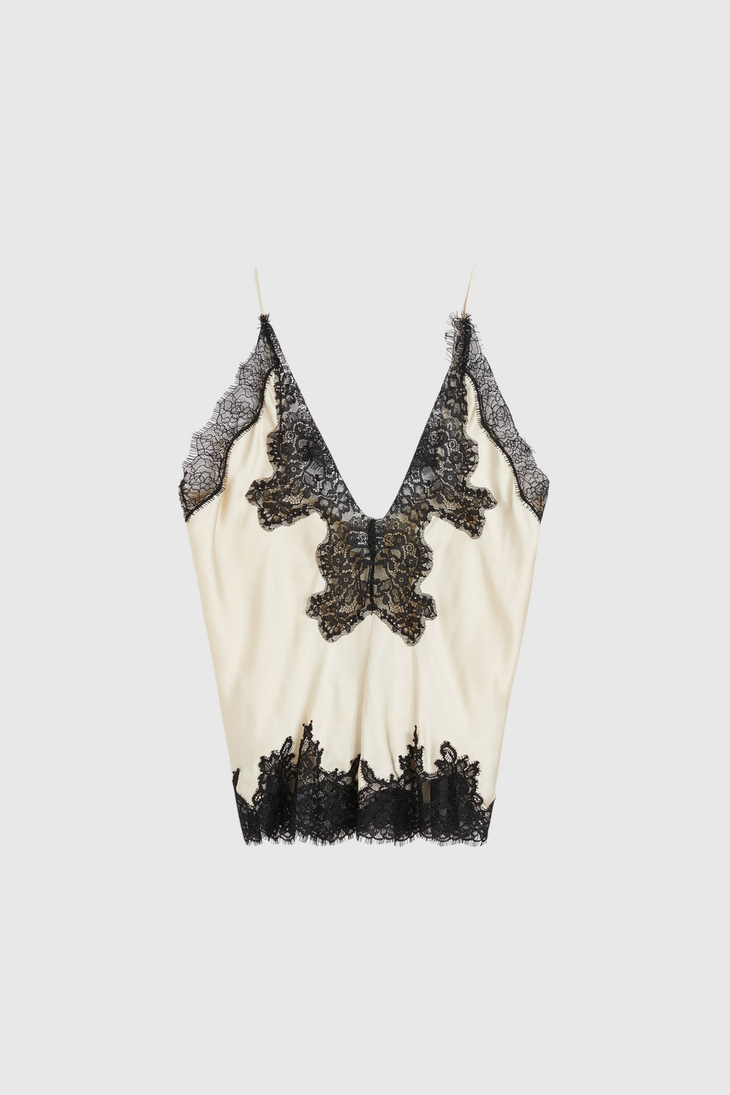 Bess Lace Satin Top In Apricot