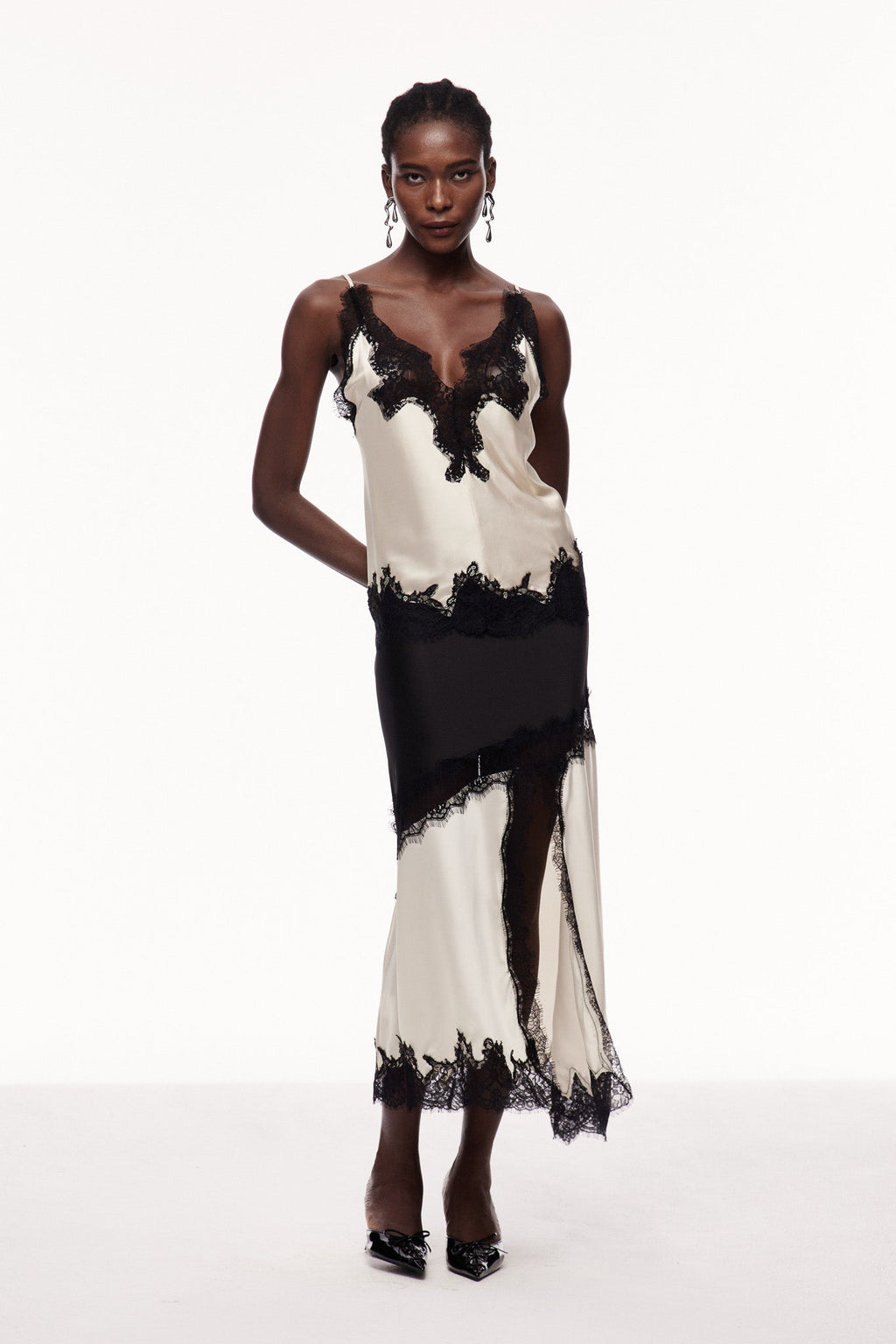 Bess Lace Satin Skirt