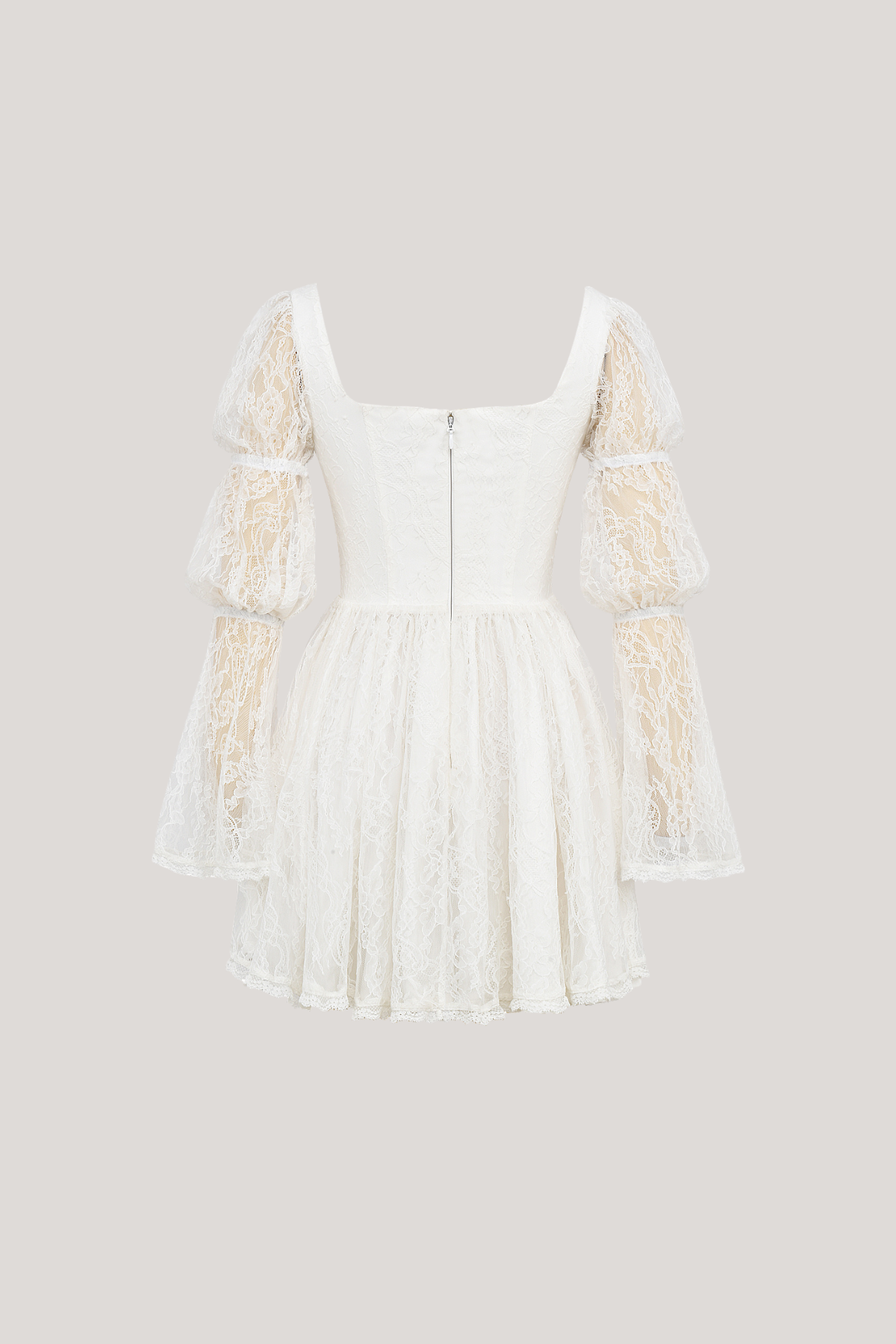 Bethania Lace Floral Ruch Mini Dress