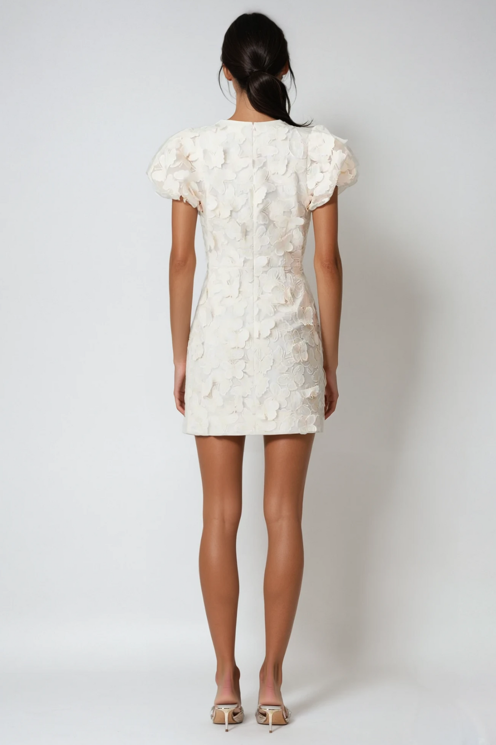 Bidane Balloon Sleeve Butterfly Mini Dress