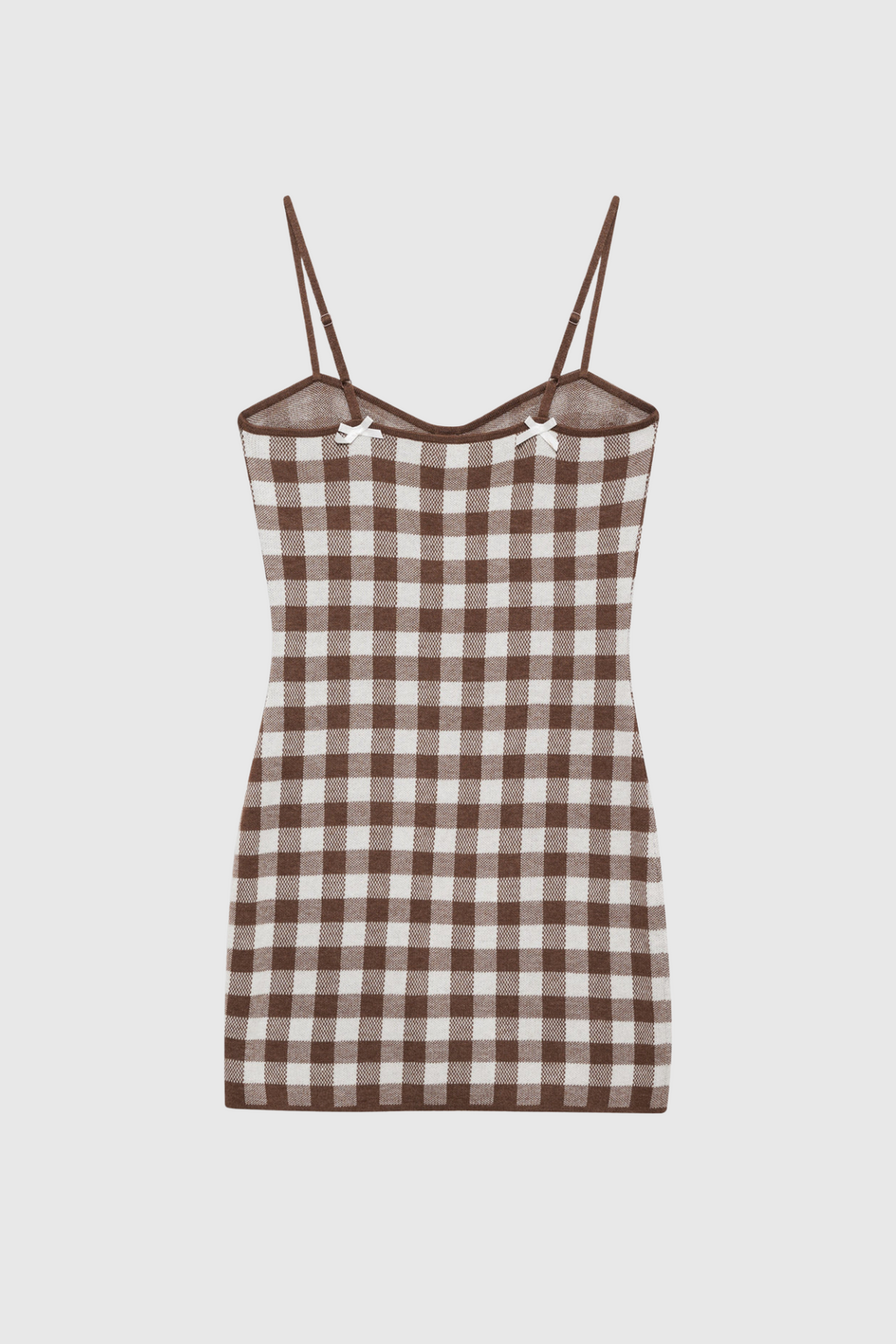 Biddy Grid Spaghetti Bodycon Mini Dress