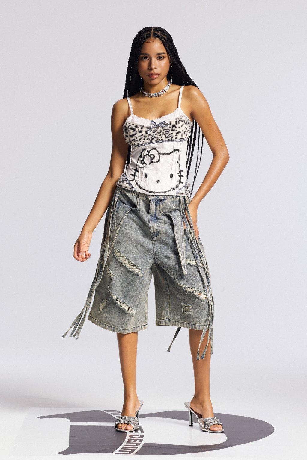 Biff Lace Print Leopard Top