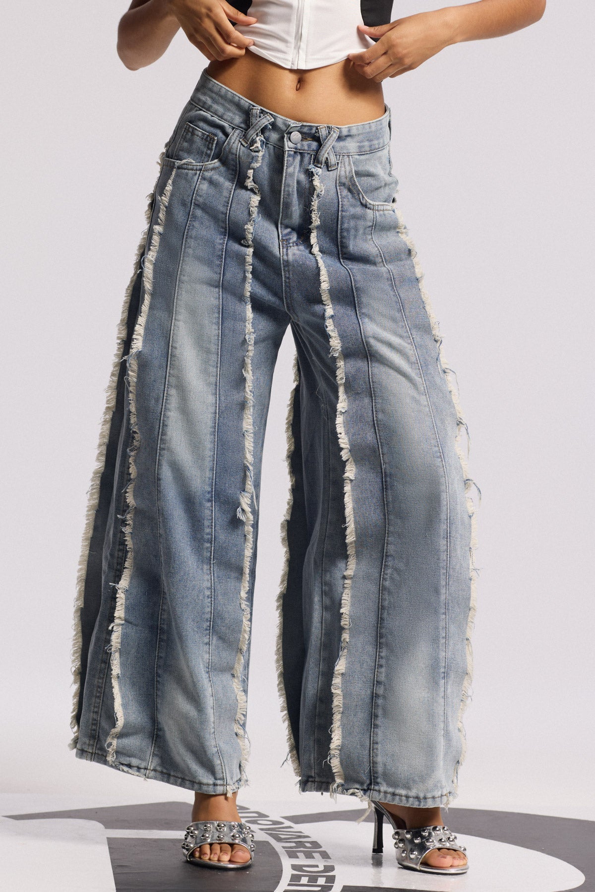 Biljana Fringe Straight Jeans