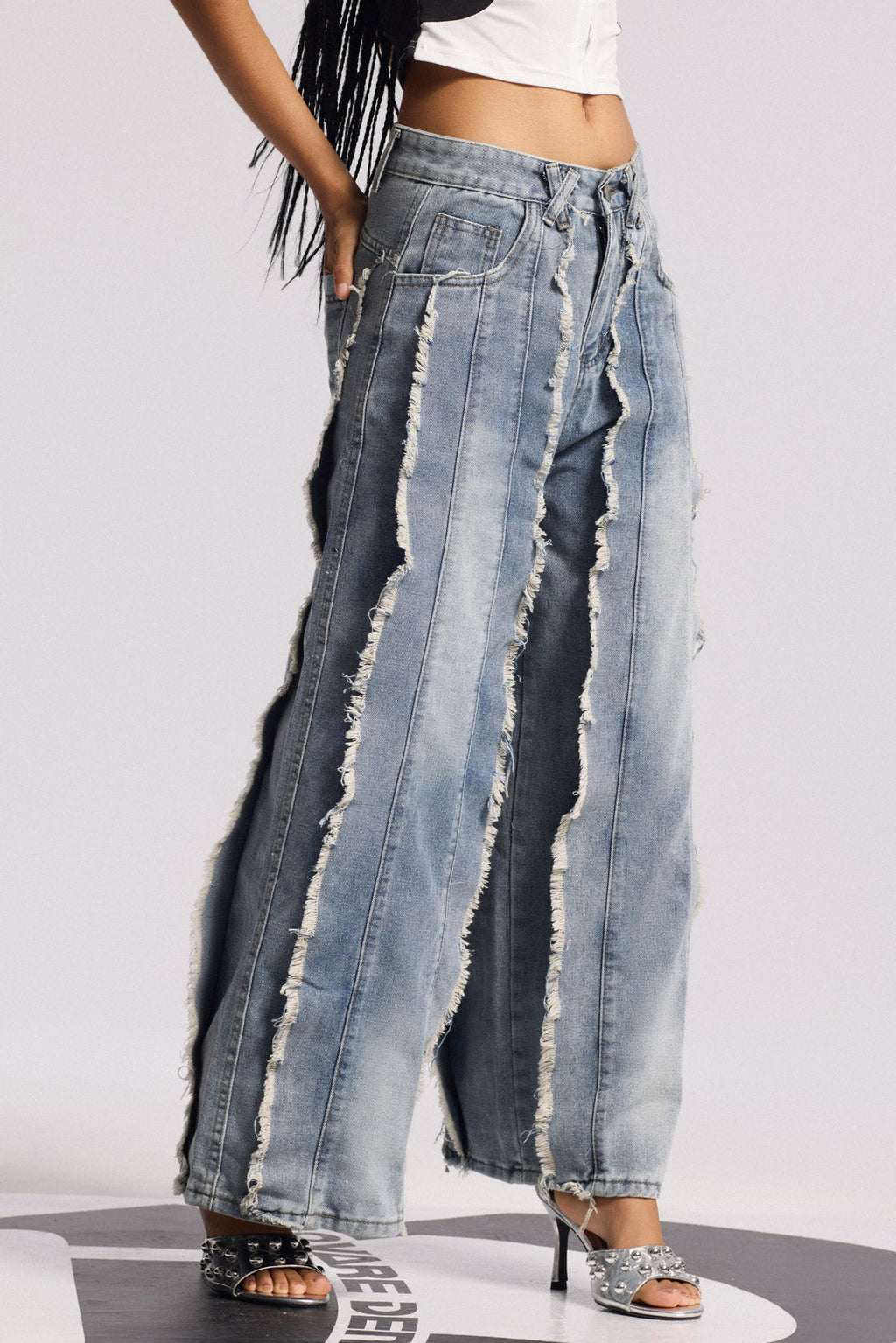 Biljana Fringe Straight Jeans