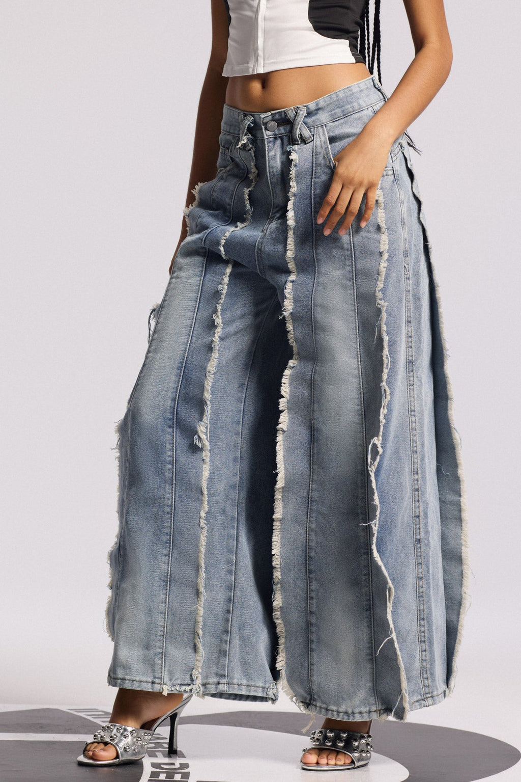 Biljana Fringe Straight Jeans