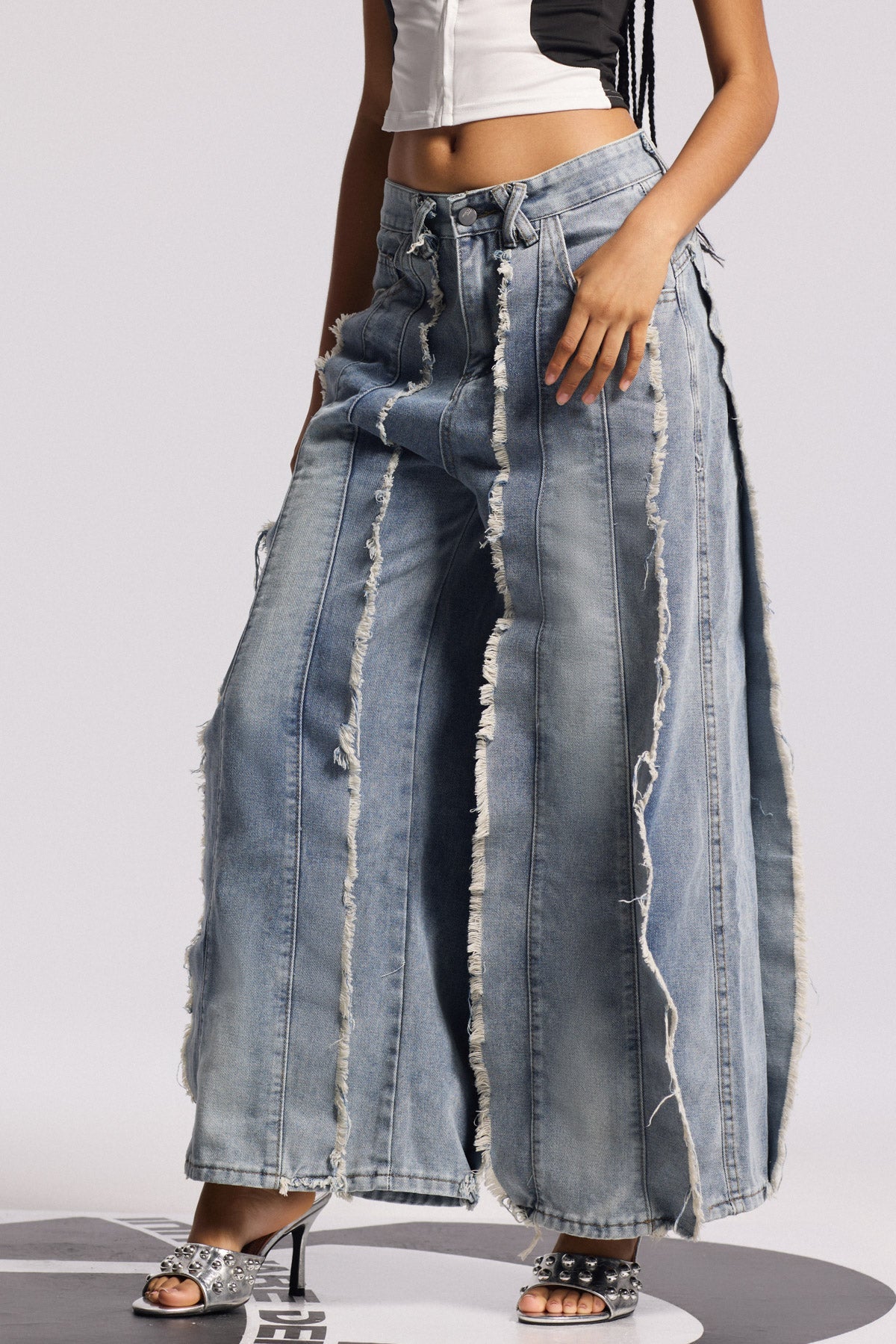 Biljana Fringe Straight Jeans