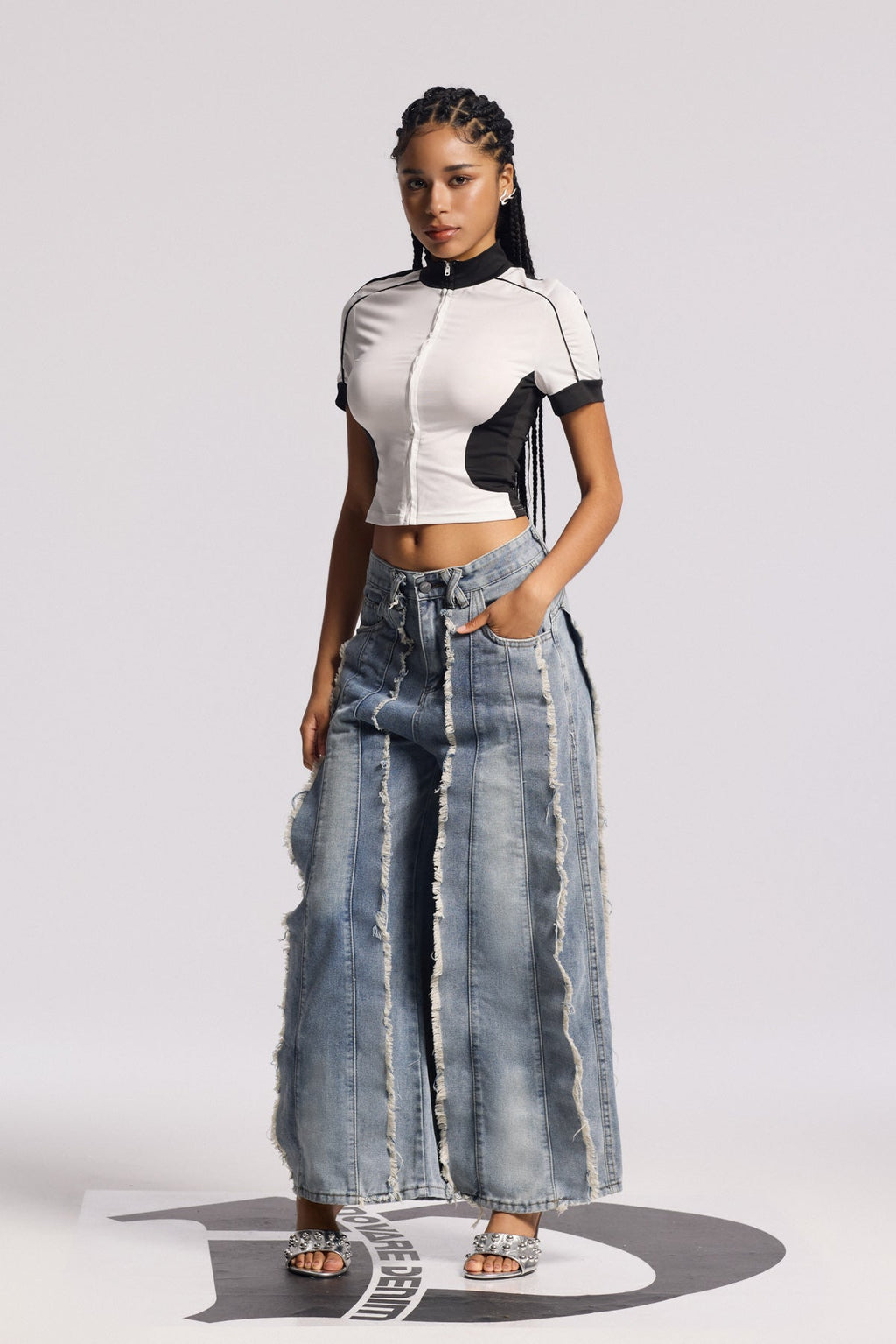 Biljana Fringe Straight Jeans