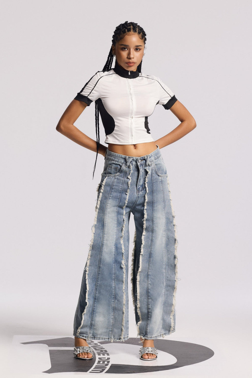Biljana Fringe Straight Jeans