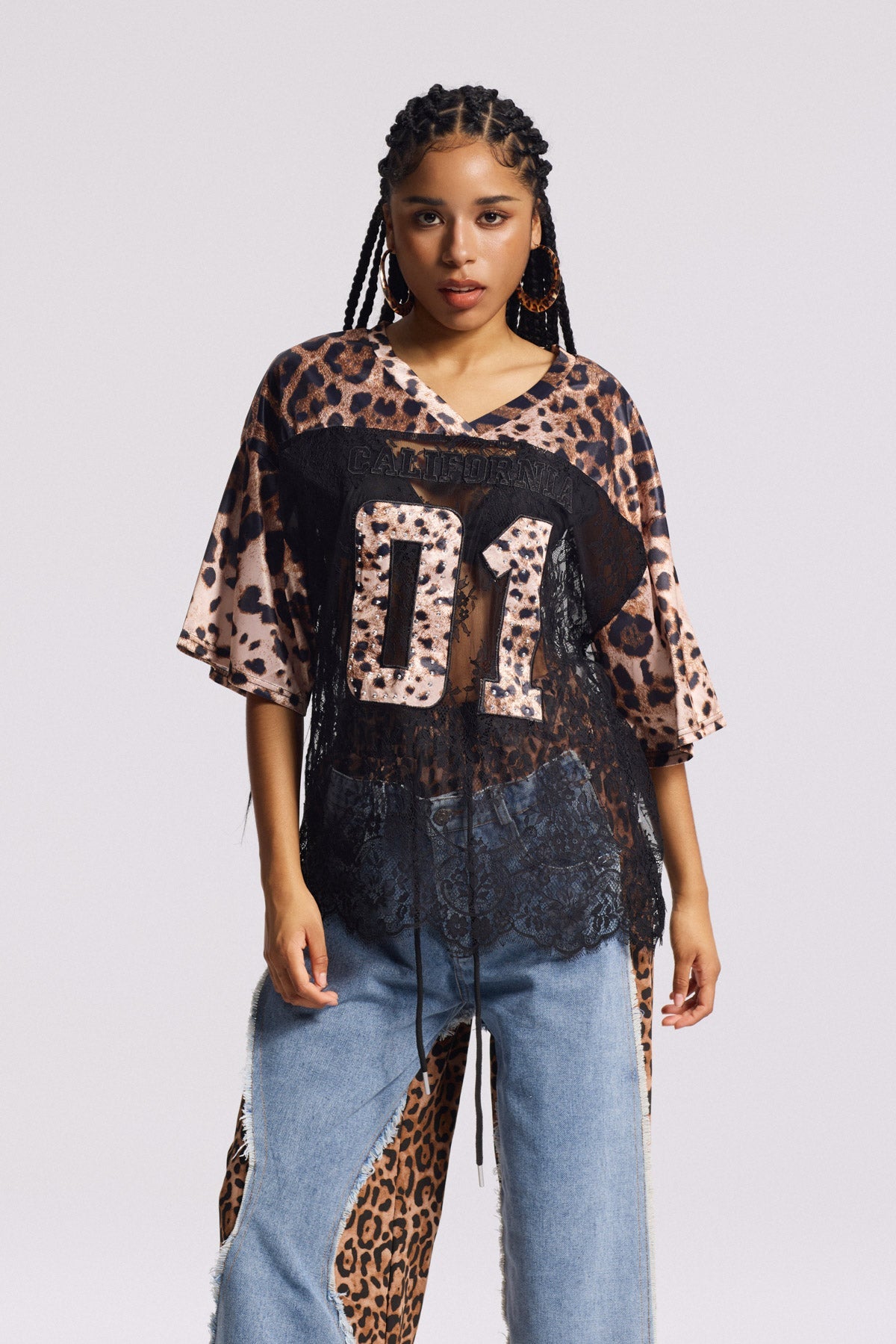 Binyamin Lace T Shirt In Brown