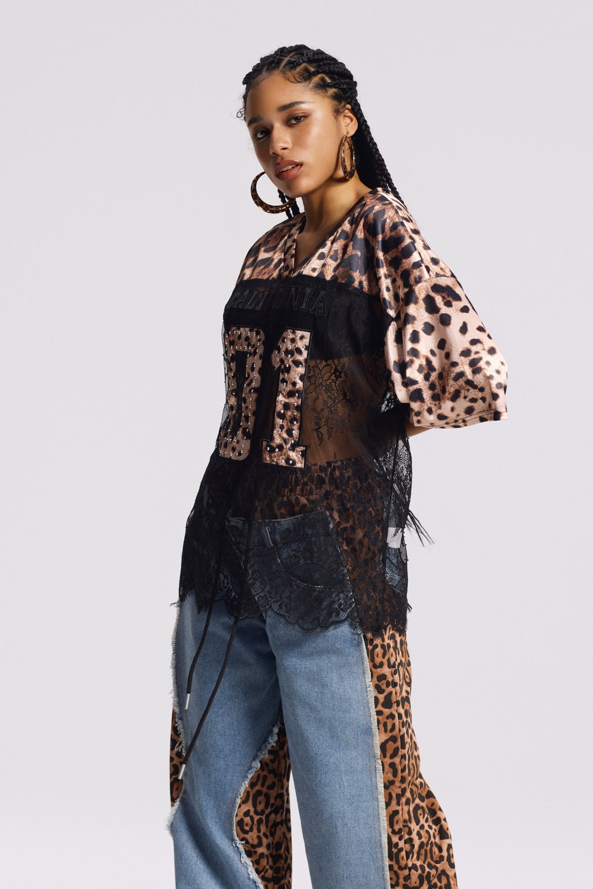 Binyamin Lace T Shirt In Brown