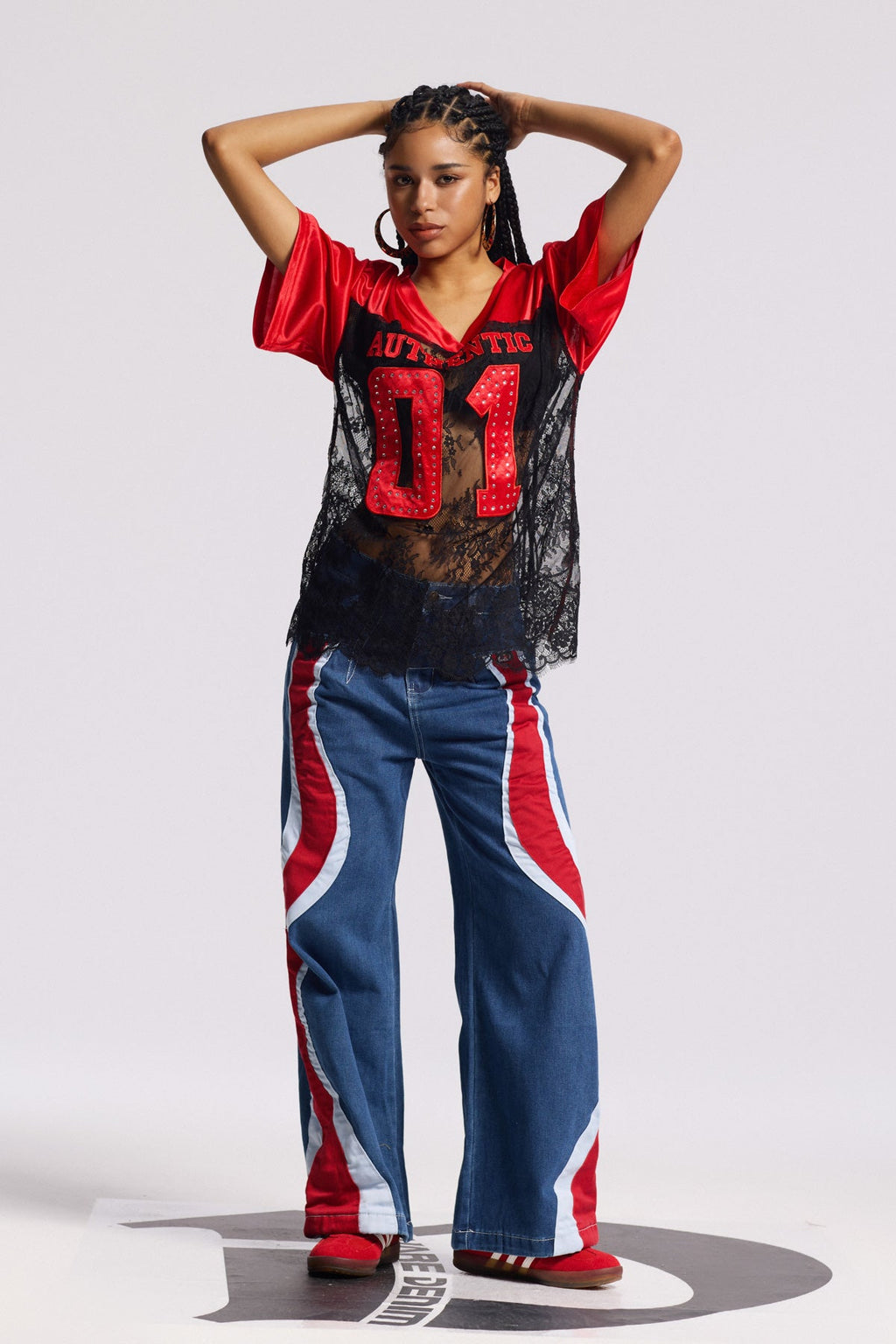 Binyamin Lace T Shirt In Red