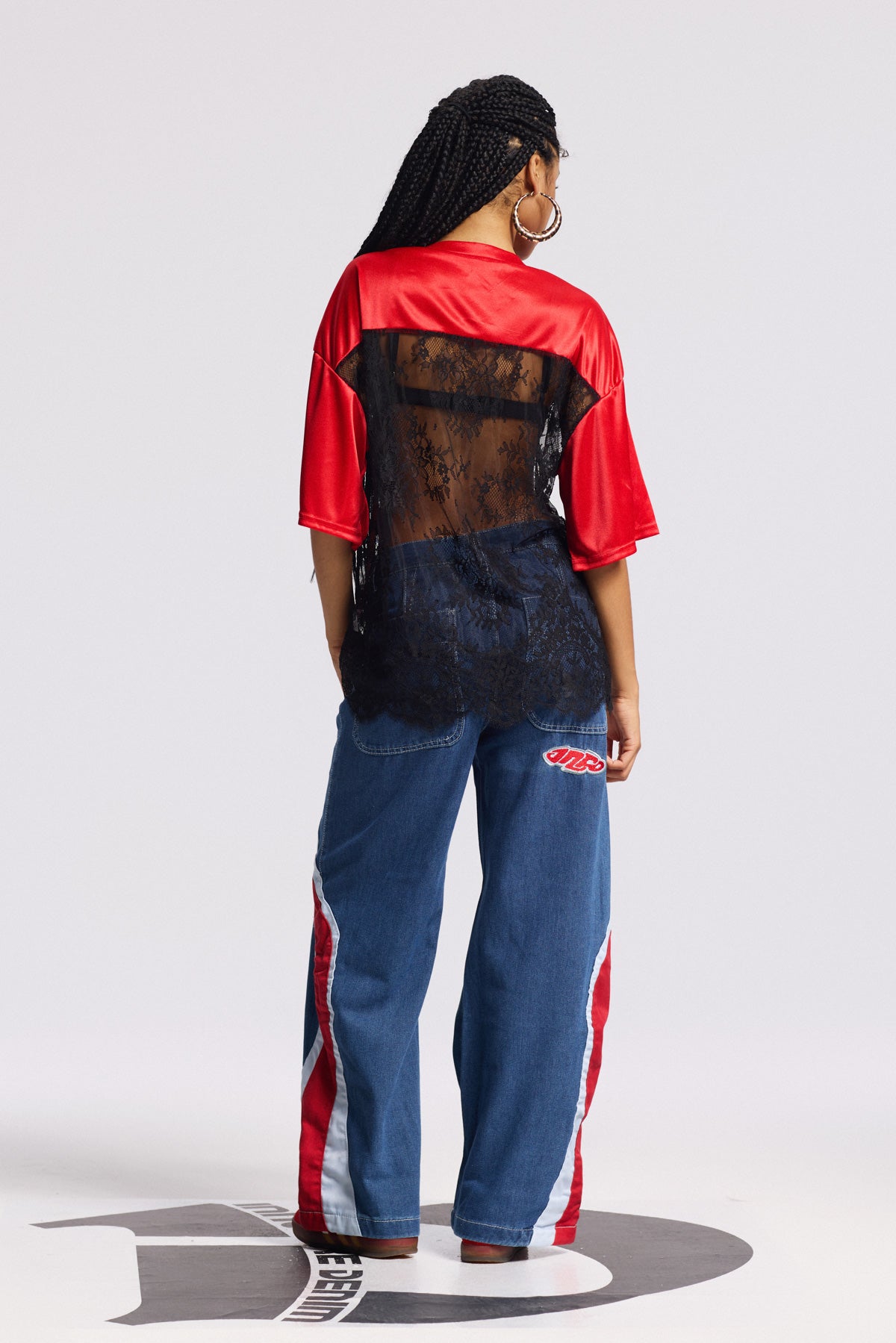 Bion Stripe Wide Leg Jeans