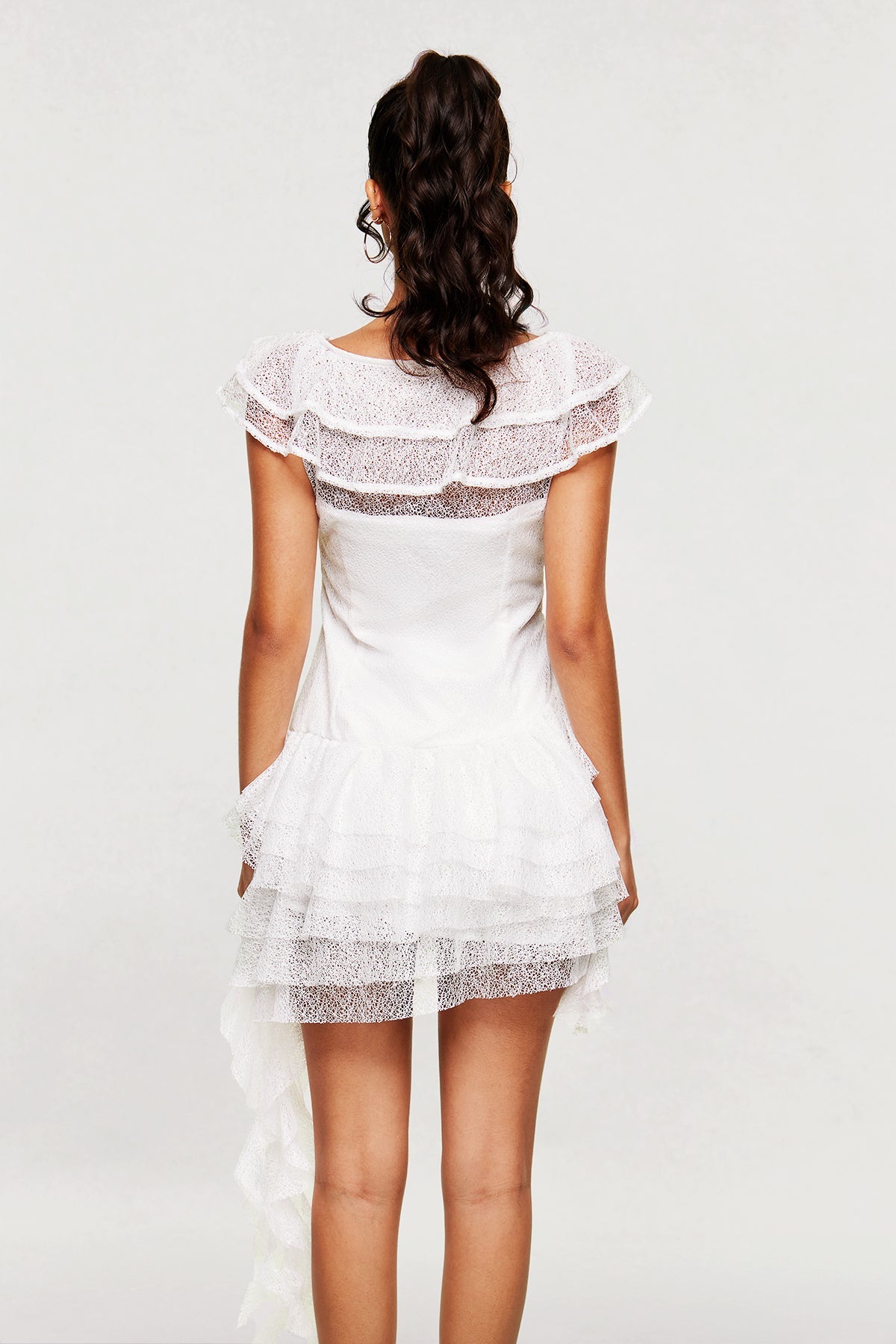 Blagoj Ruffle Asymmetric Mini Dress