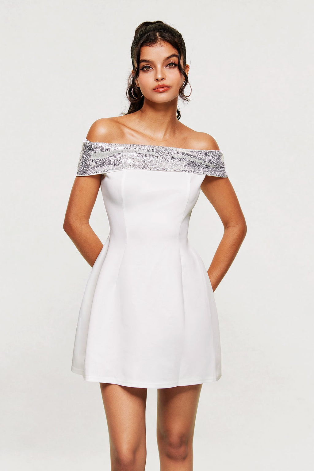 Blagovesta Strapless Sequin Mini Dress