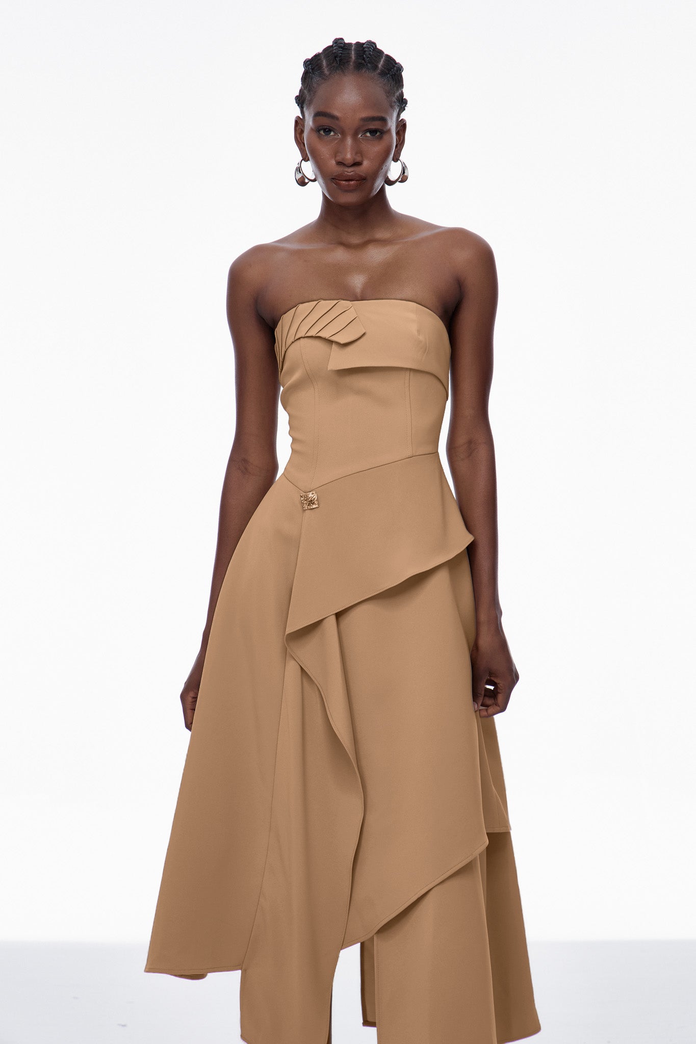 Bobby Strapless Asymmetric Maxi Dress