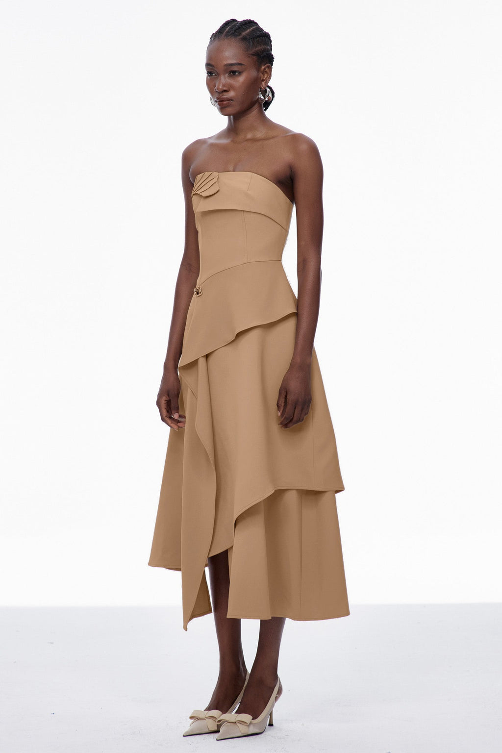 Bobby Strapless Asymmetric Maxi Dress